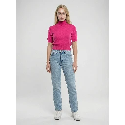 Pink Silk Turtleneck