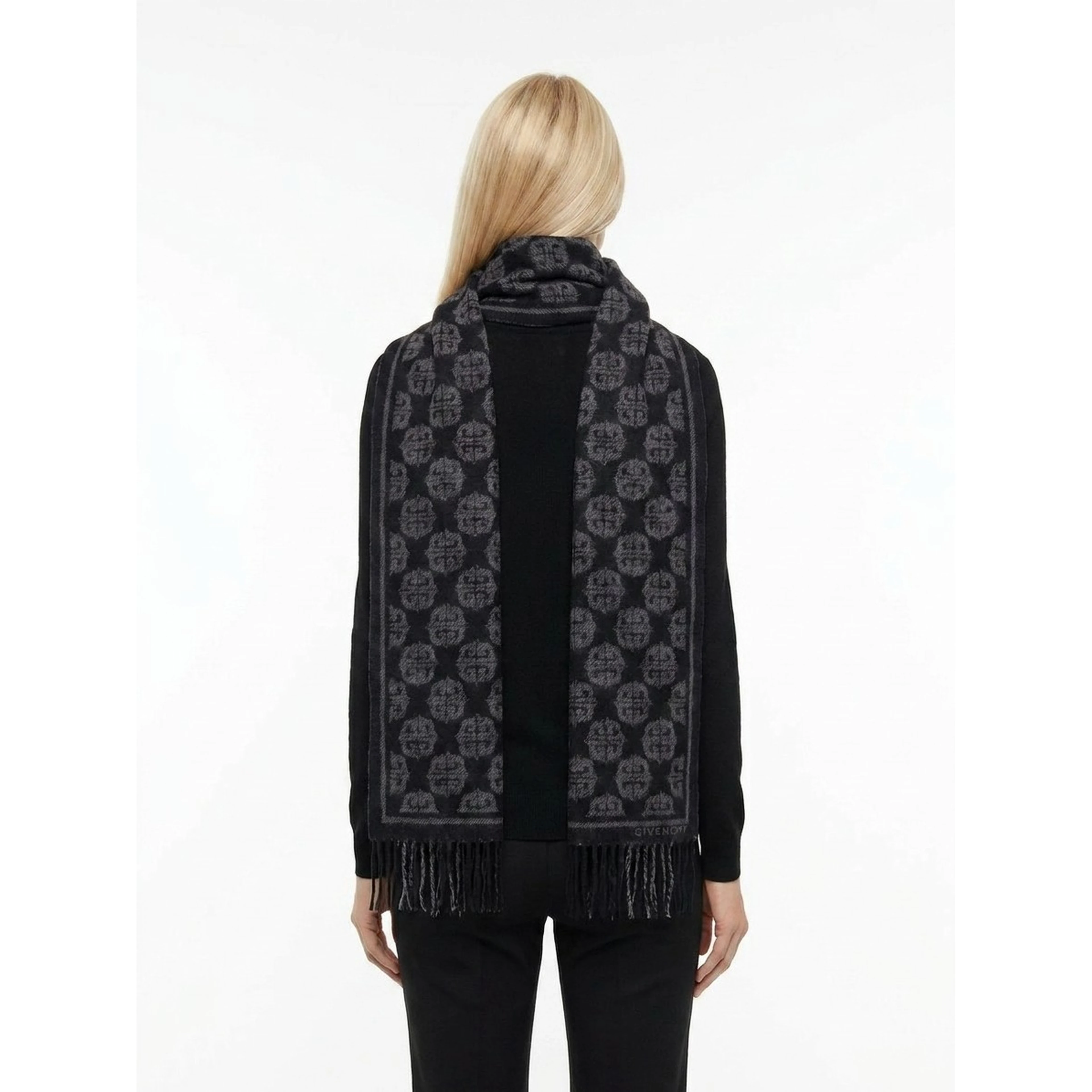 Black Wool Scarf