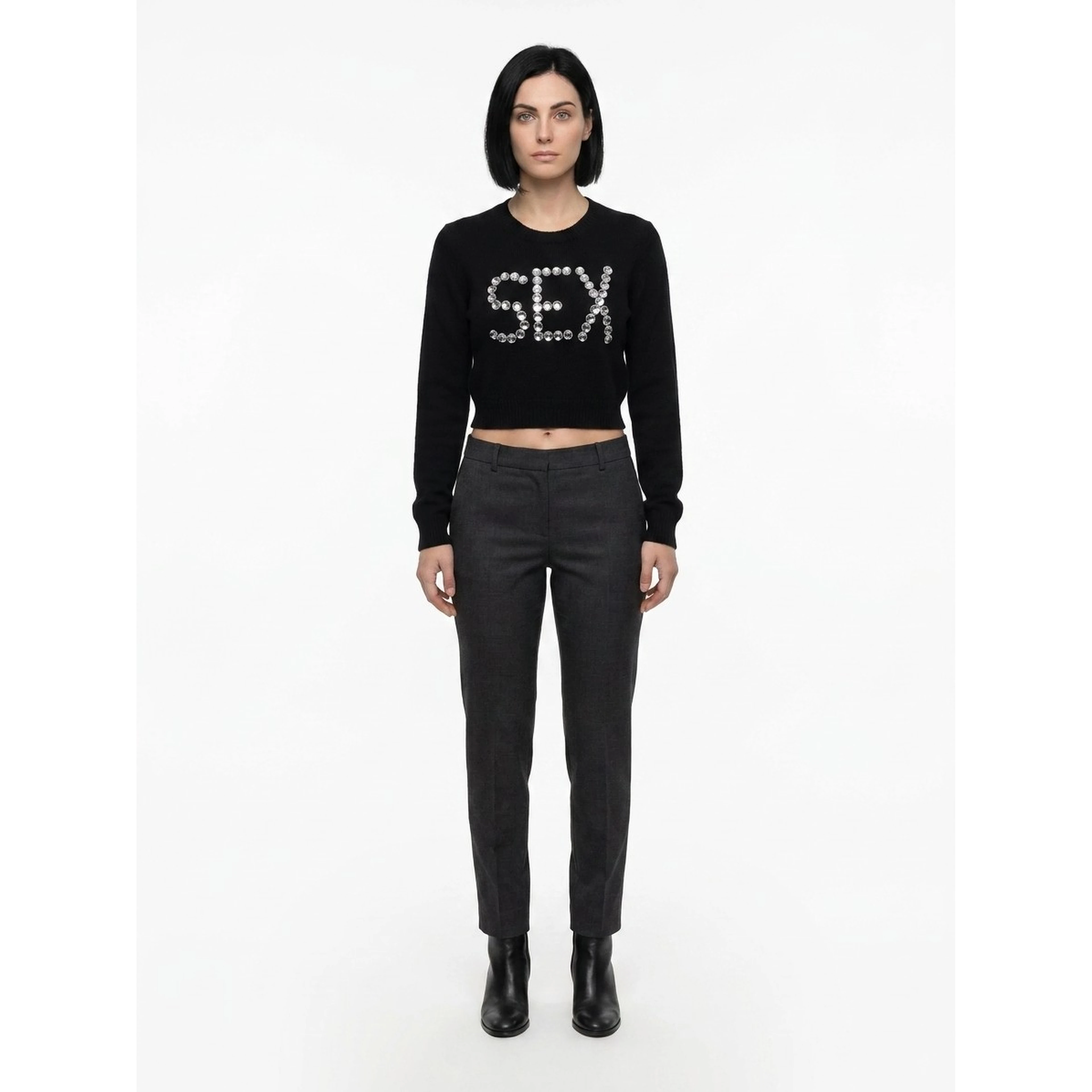 Black Cashmere Sweatshirt