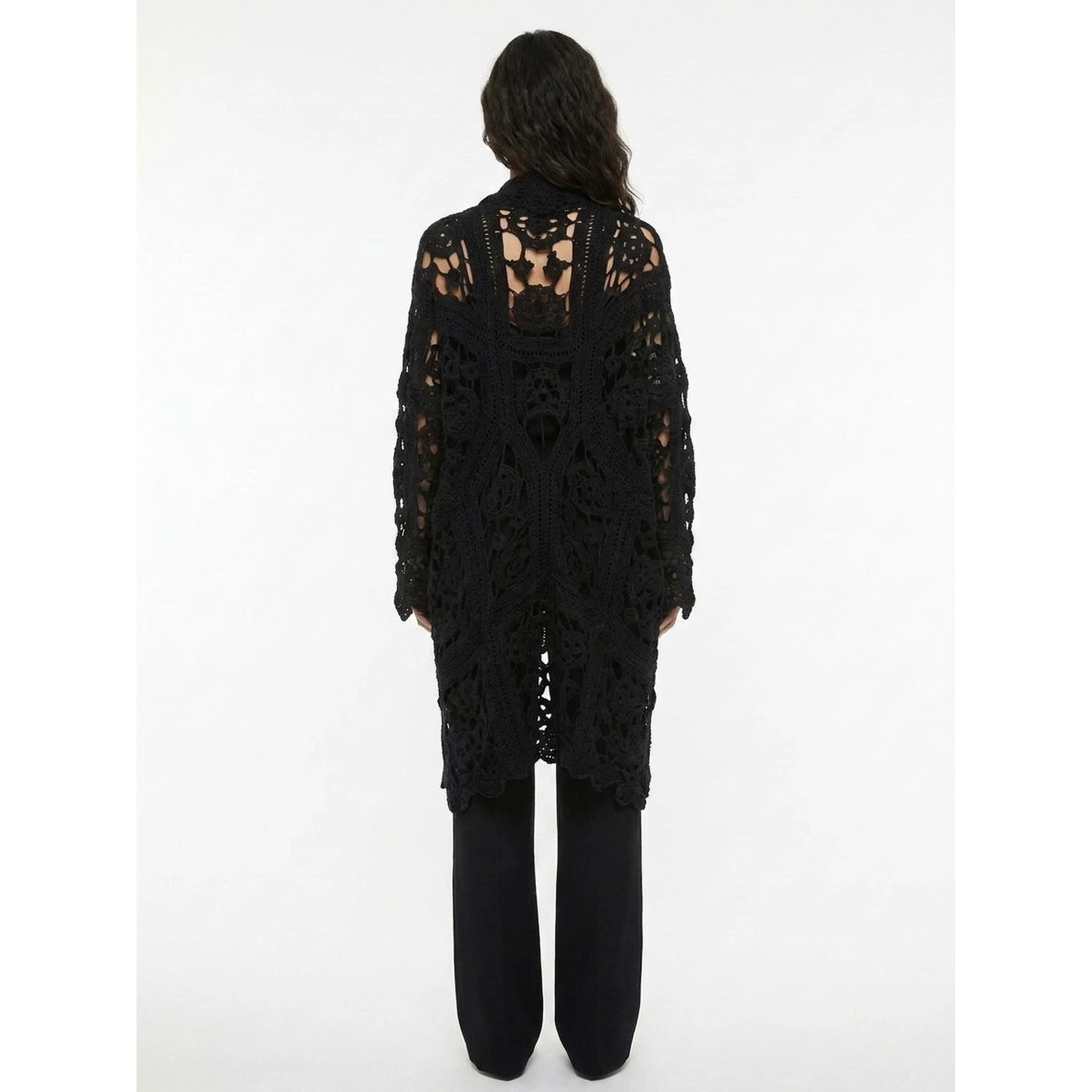 Black Virgin Wool Cardigan