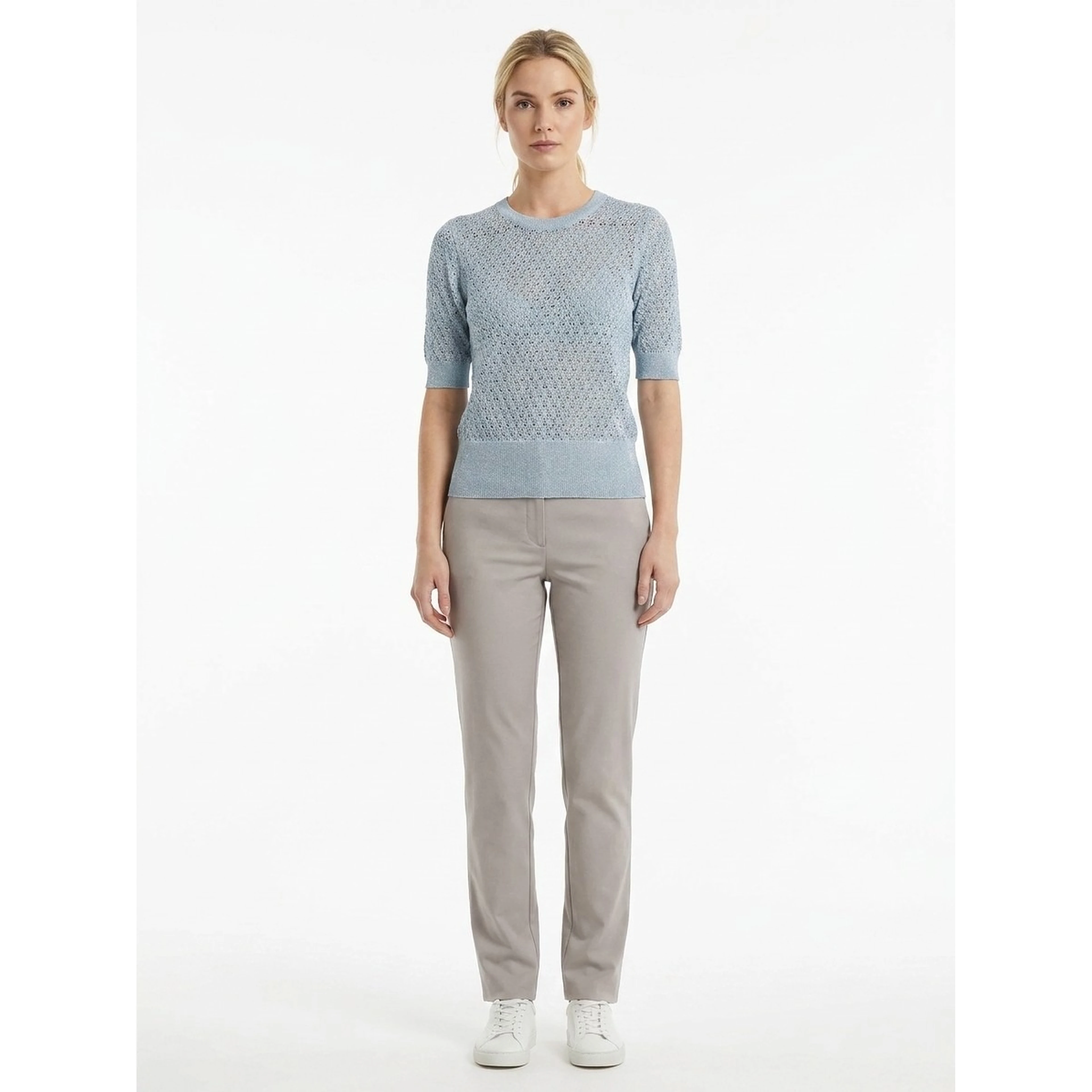 Light Blue Virgin Wool Sweatshirt