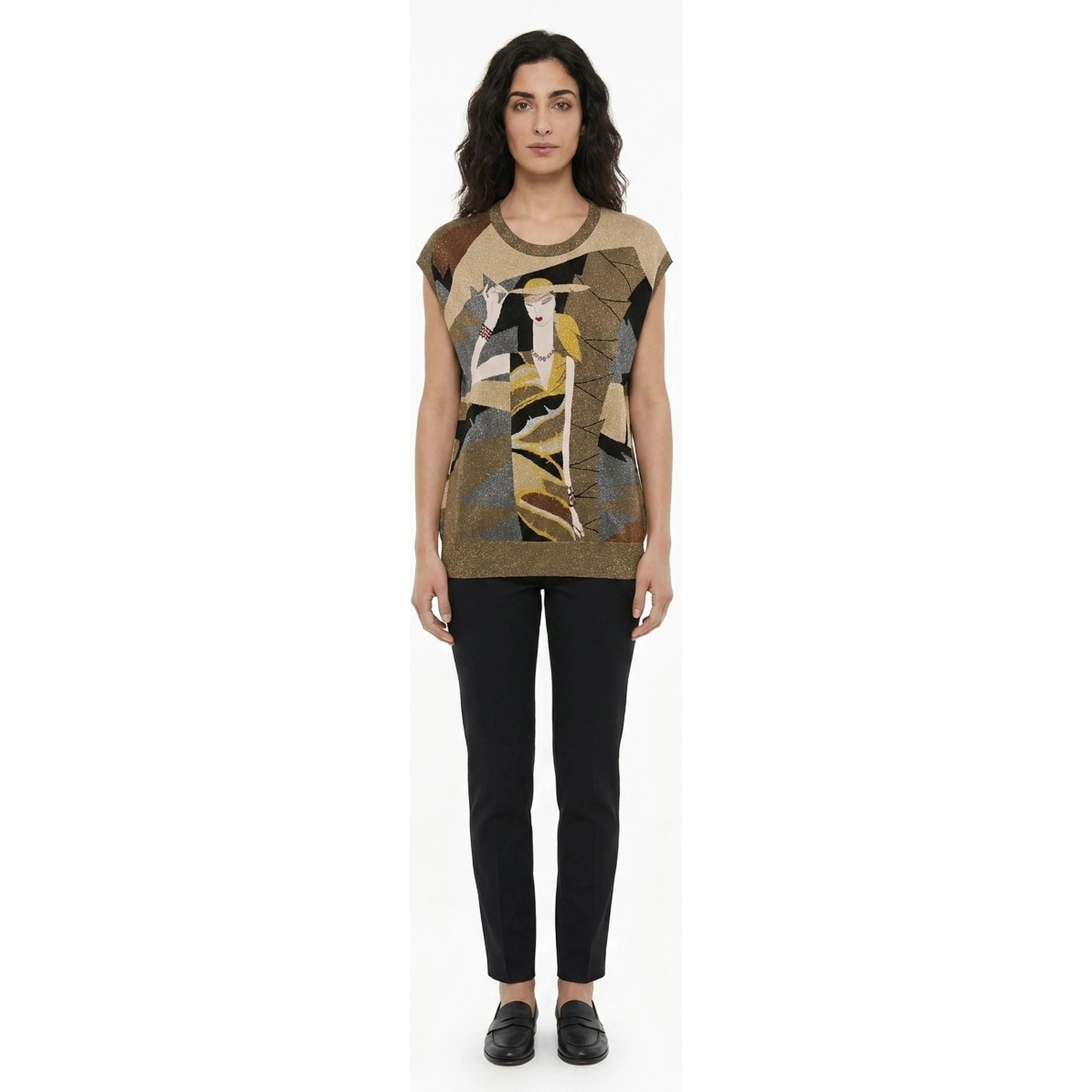 Multicolor Polyester Tank Tops