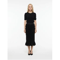 Black Virgin Wool Casual Dress
