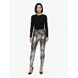 Silver Cotton Leggings