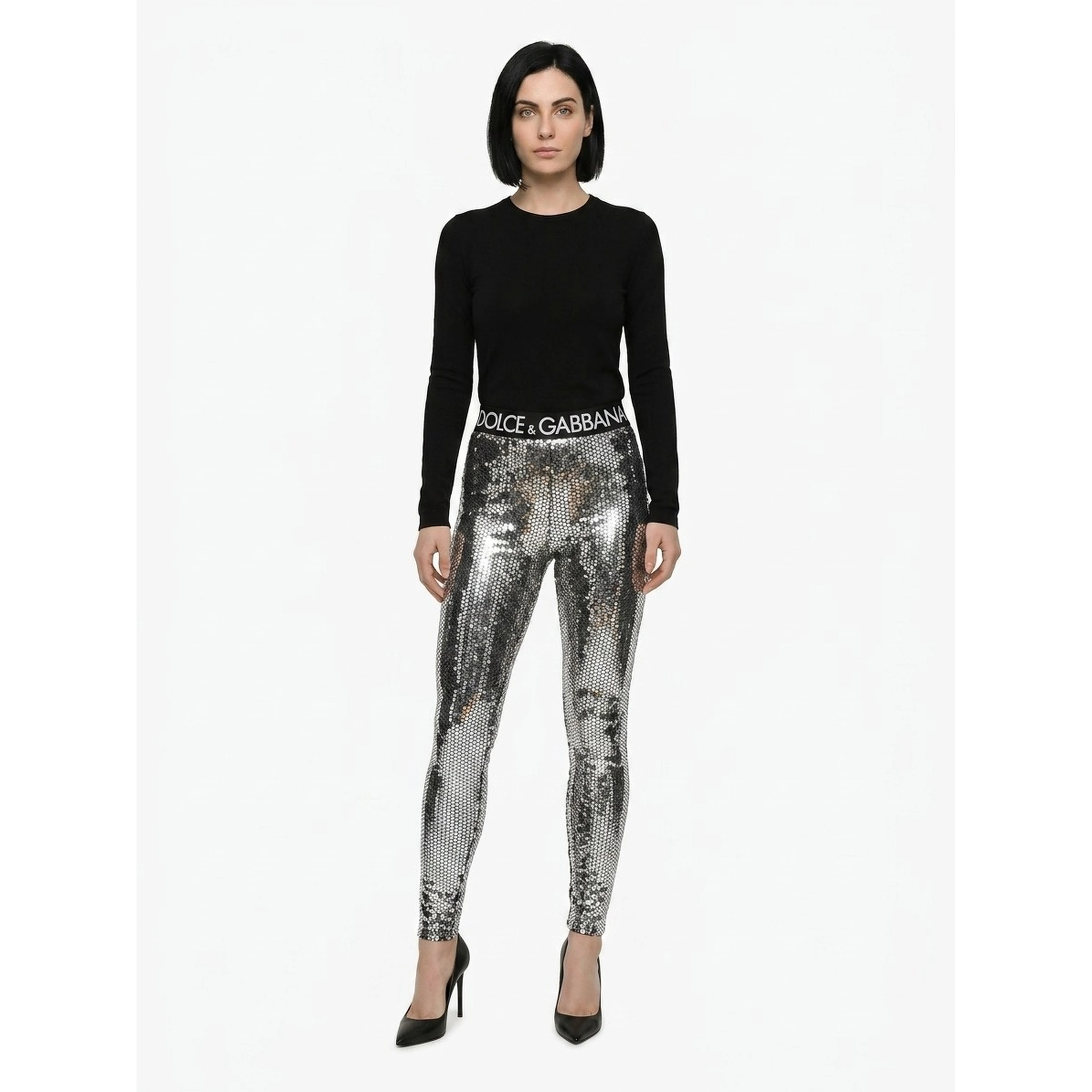 Silver Cotton Leggings