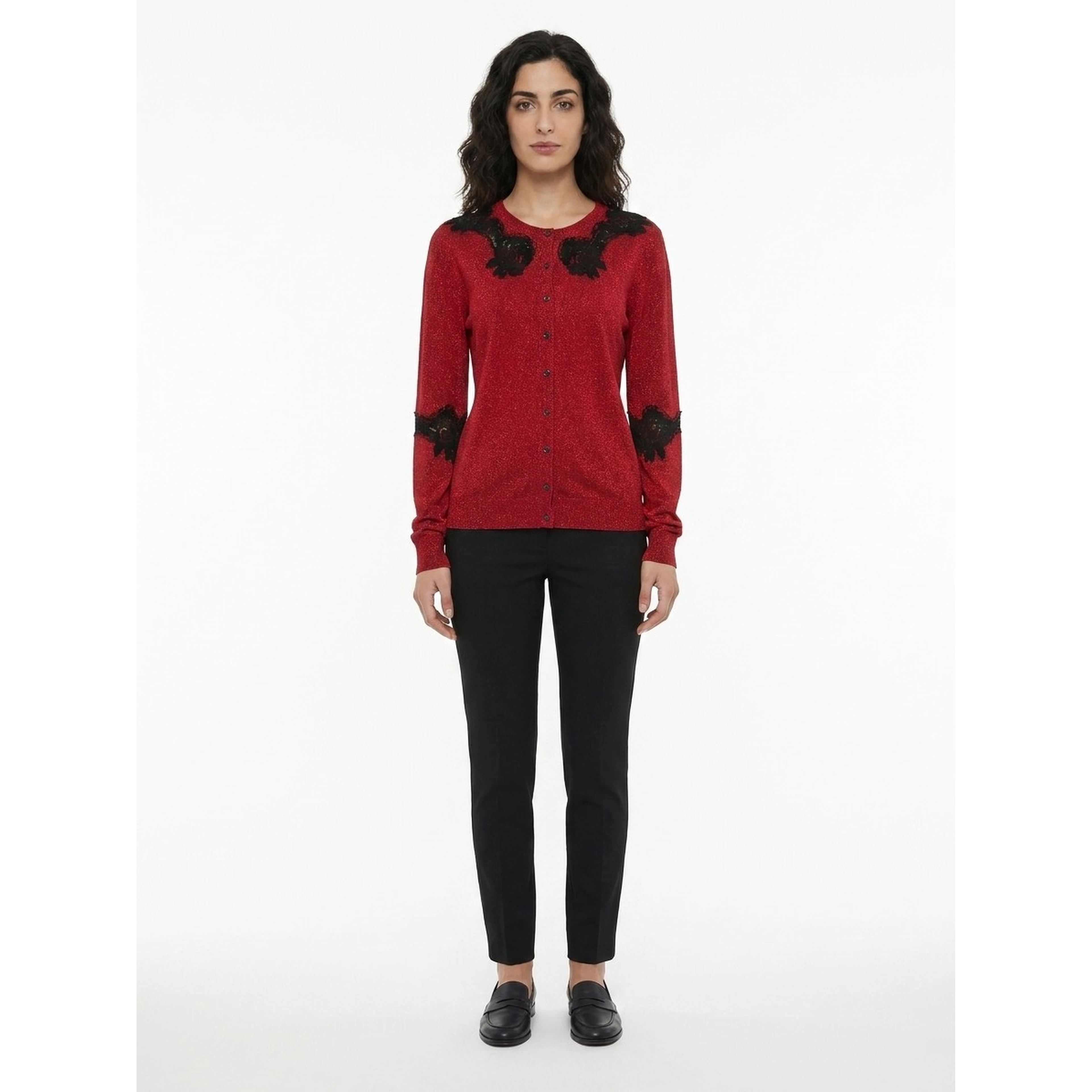 Red Cotton Cardigan