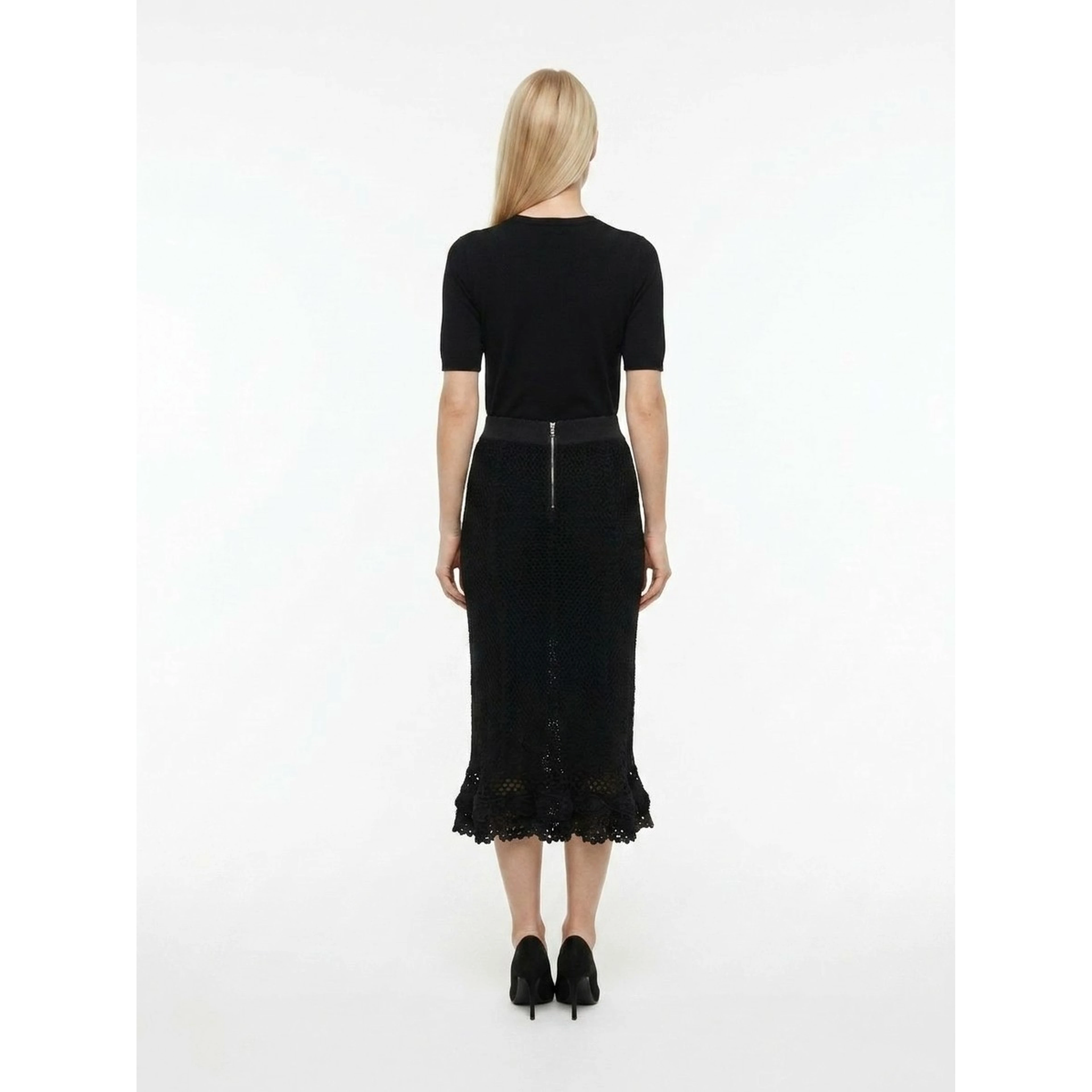 Black Virgin Wool Casual Dress