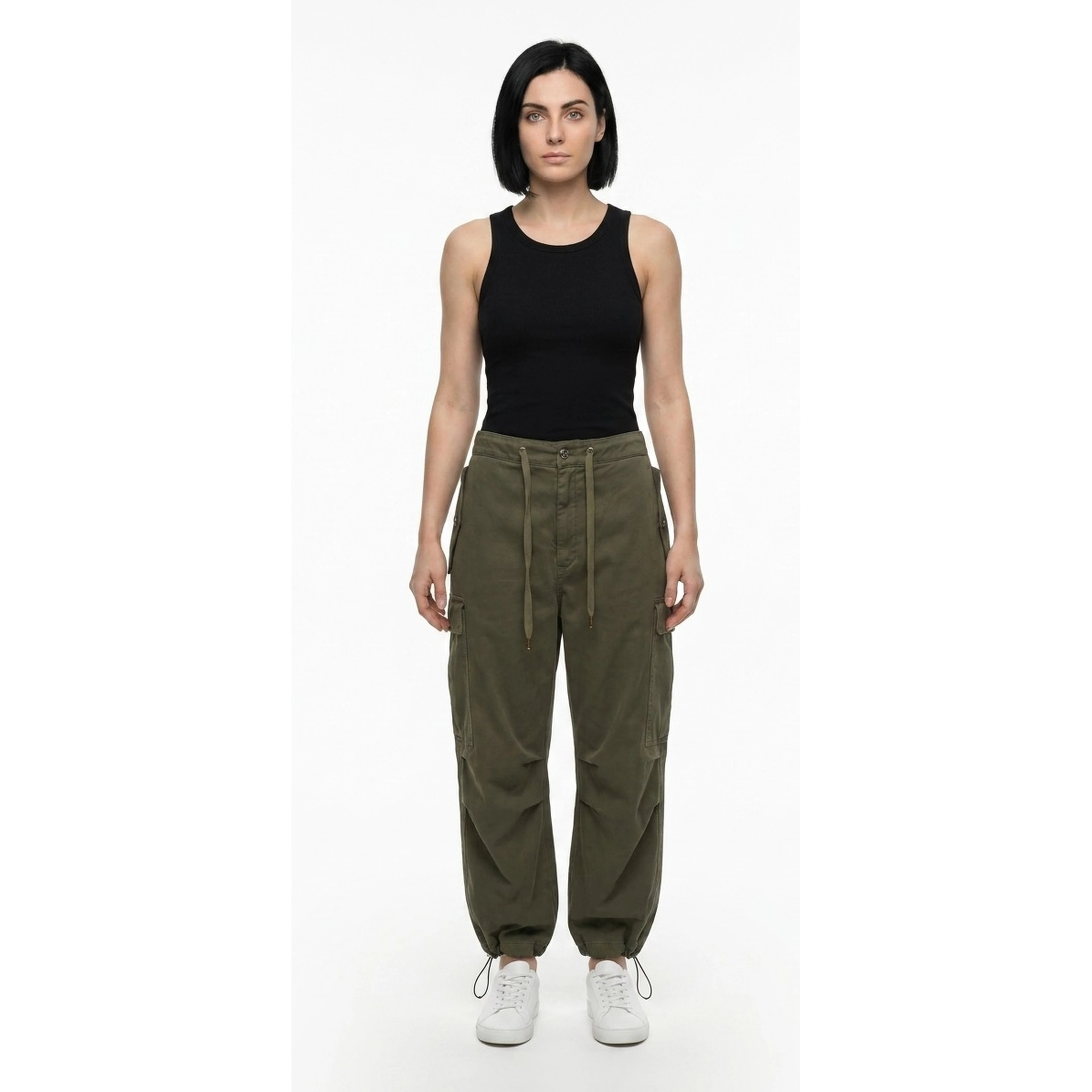 Multicolor Cotton Cargo Pants