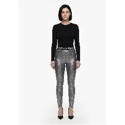 Gray Polyester Leggings