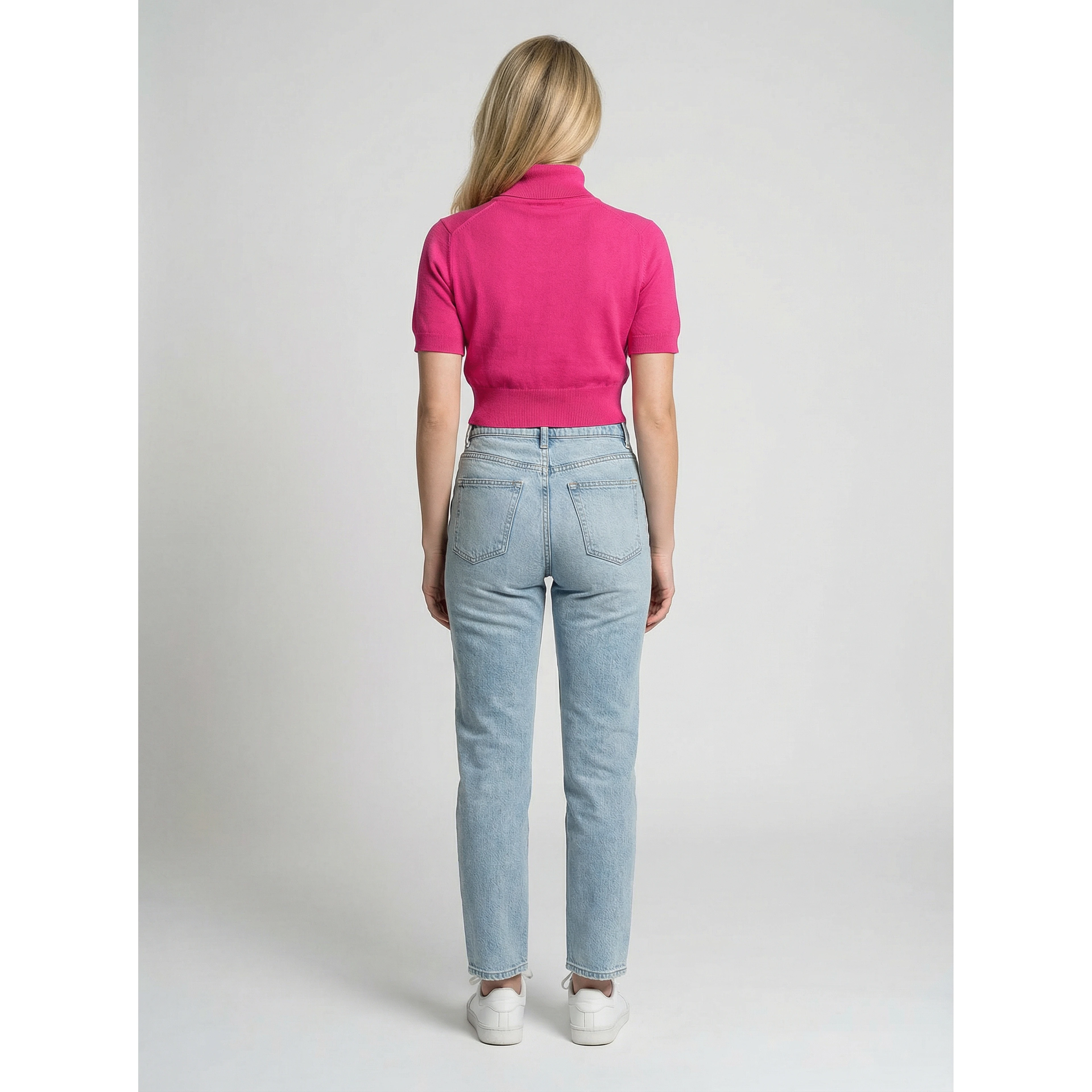 Pink Silk Turtleneck