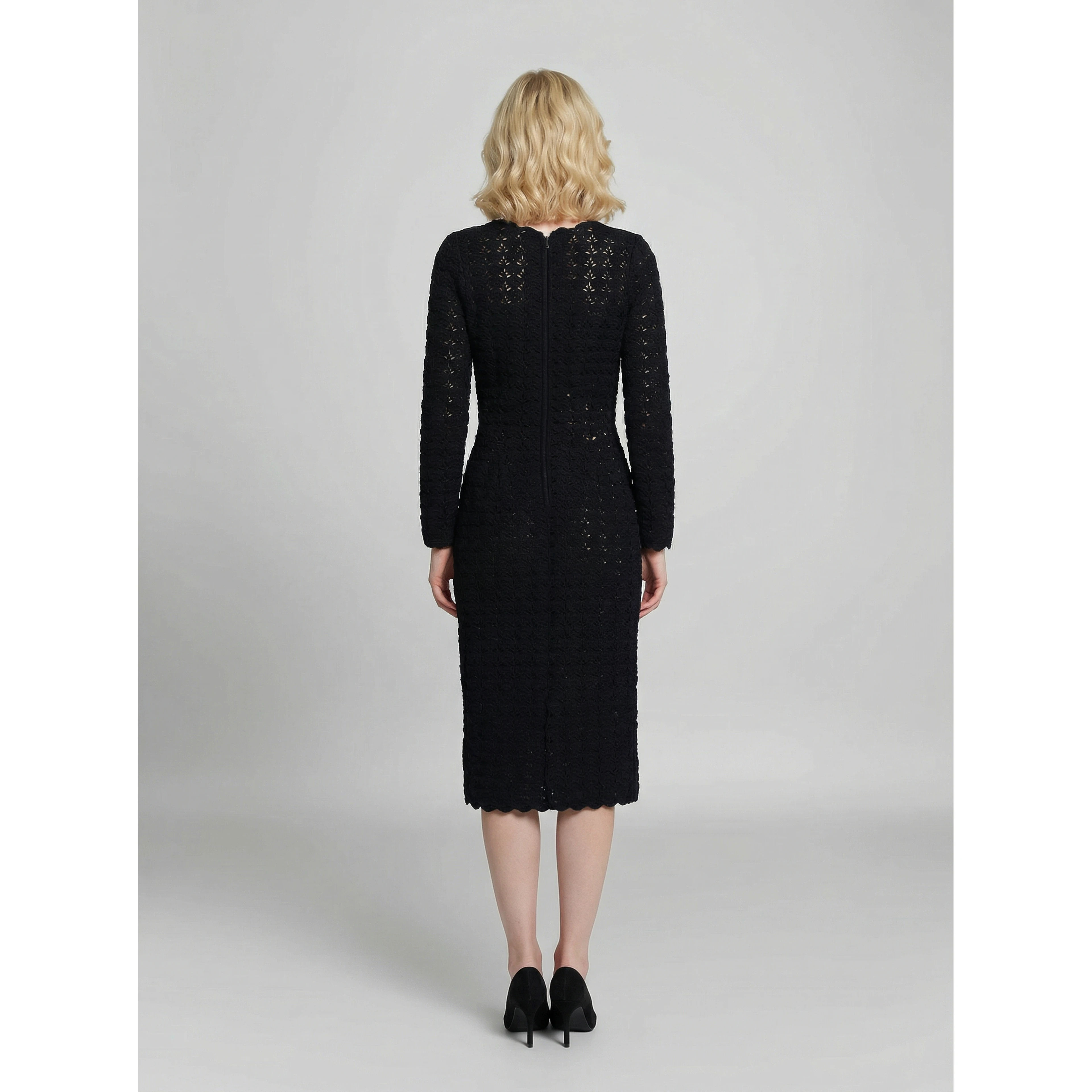 Black Cashmere Casual Dress