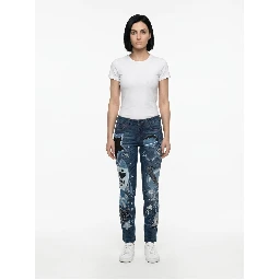 Blue Cotton Jeans Denim