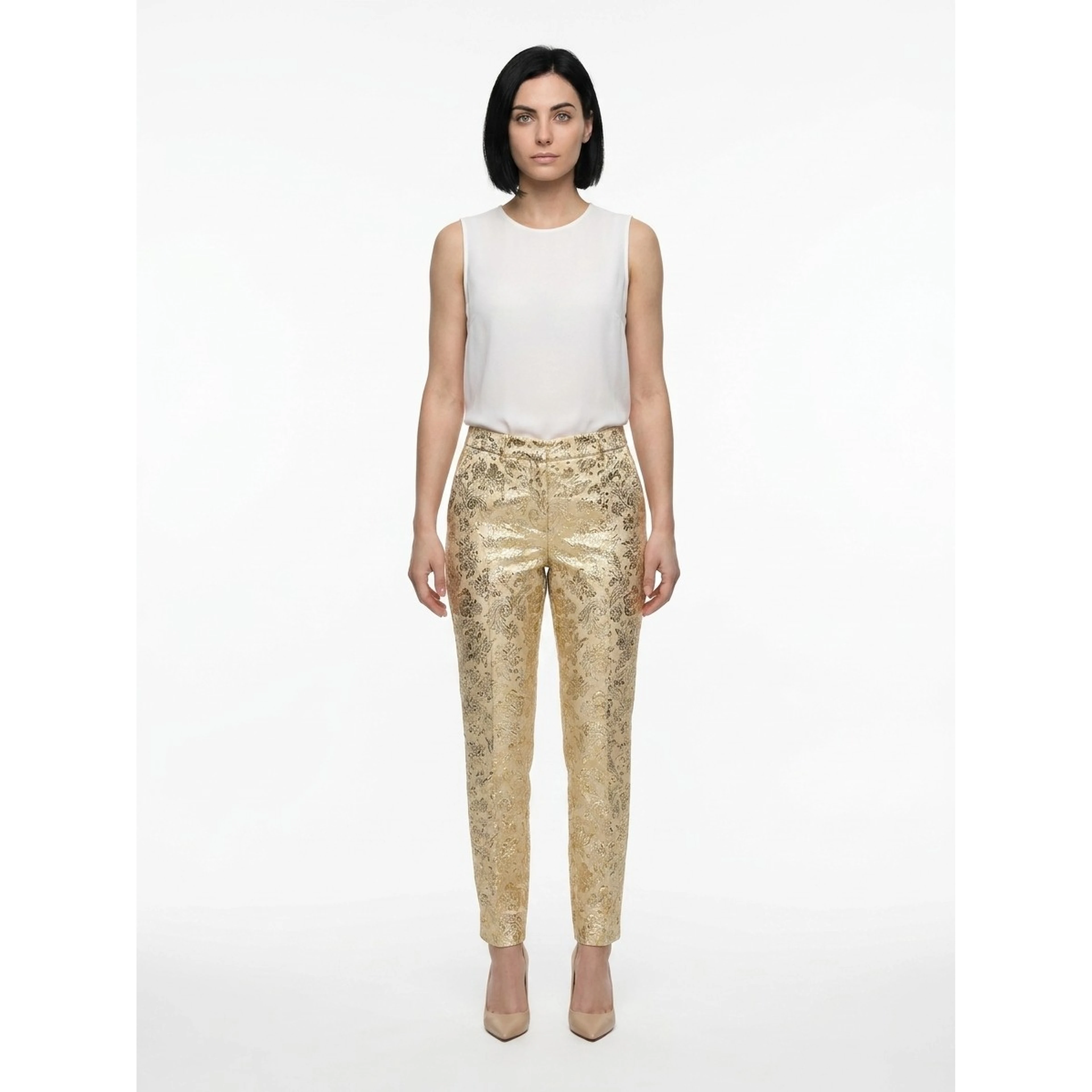 Multicolor Polyamide Casual Pants