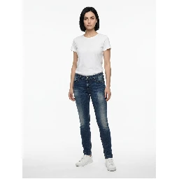 Blue Cotton Skinny Jeans