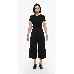 Navy Blue Cotton Casual Pants