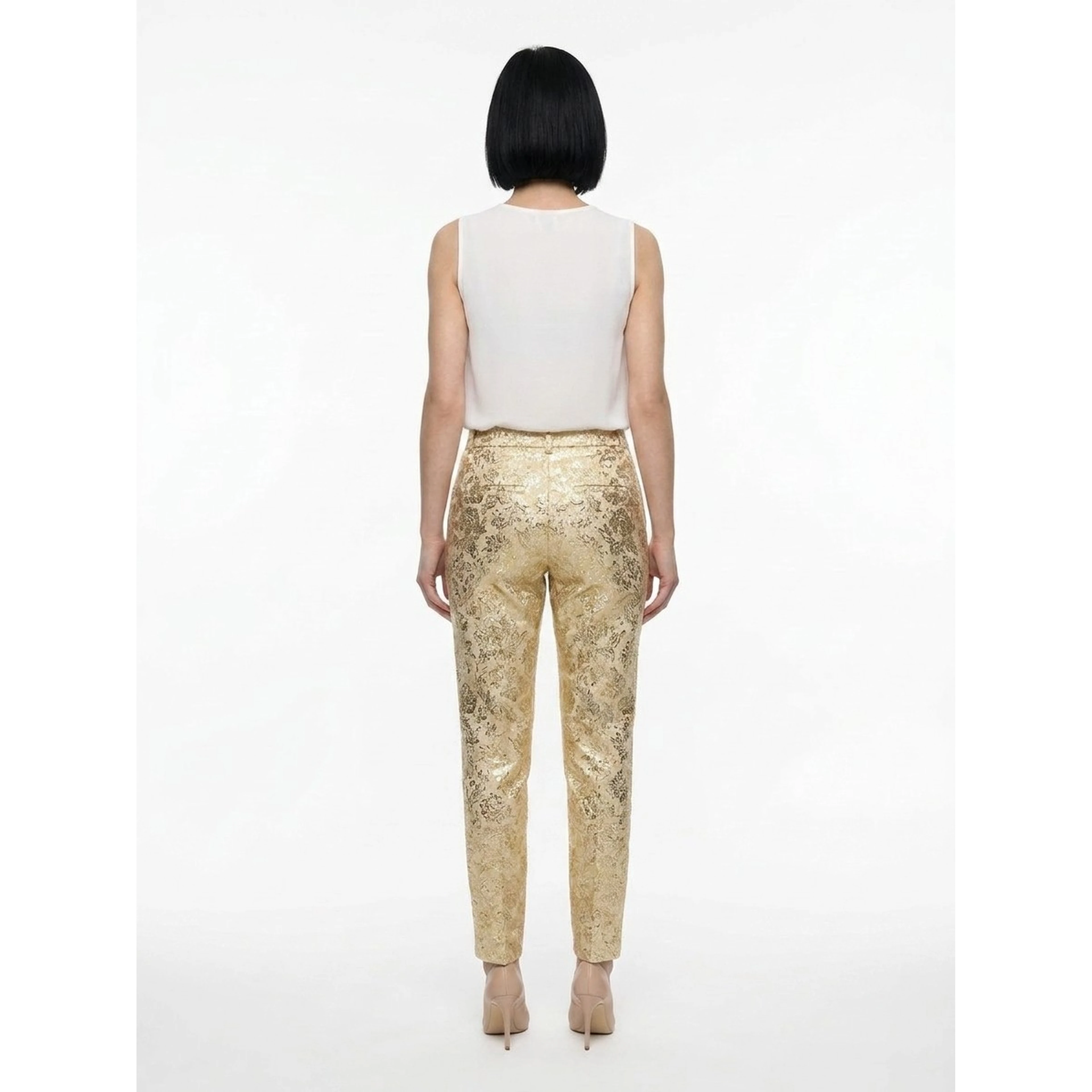 Multicolor Polyamide Casual Pants