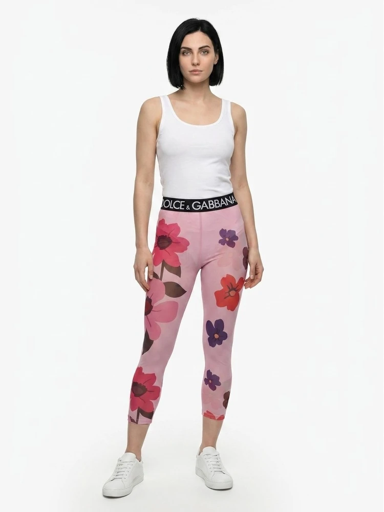 Multicolor Elastane Leggings
