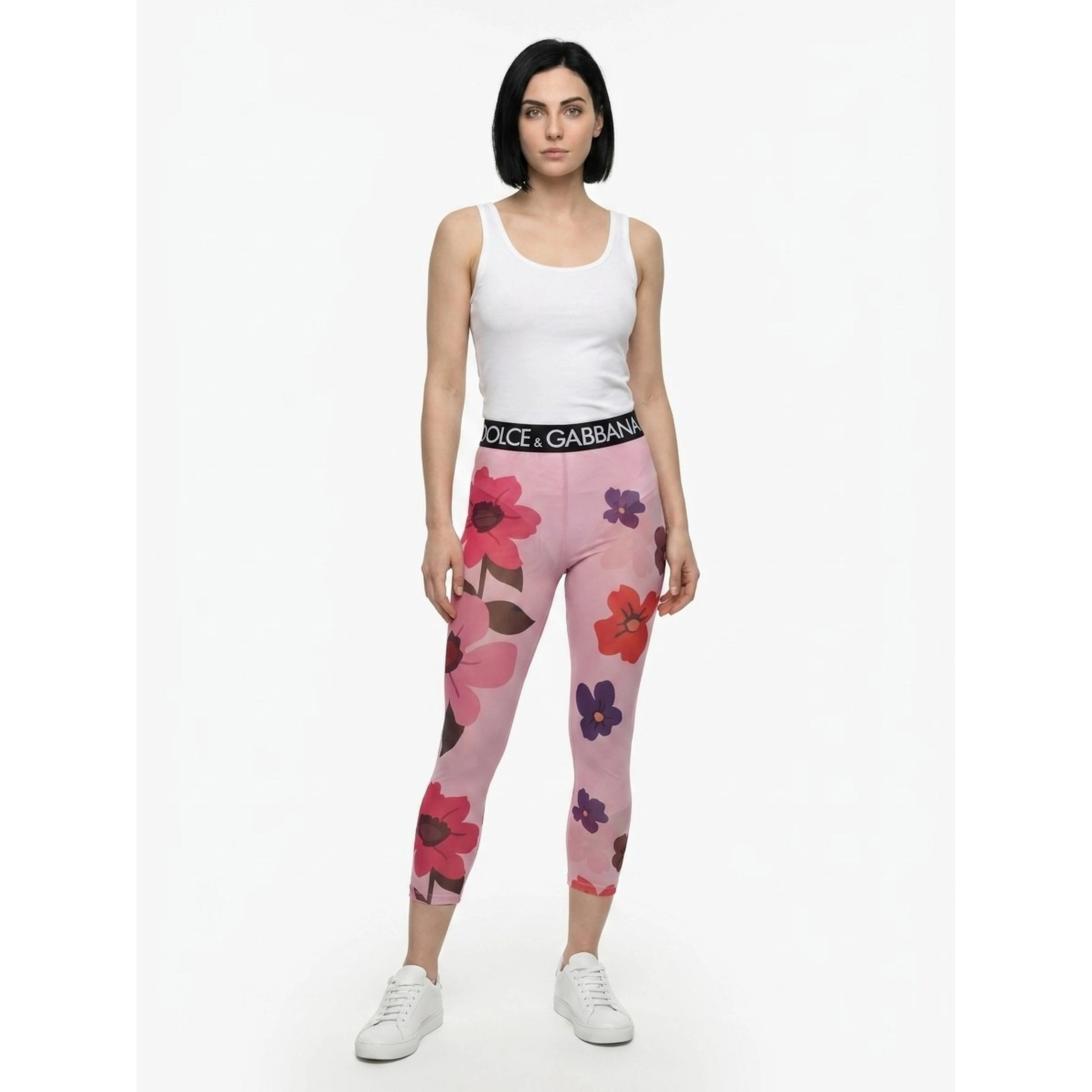 Multicolor Elastane Leggings