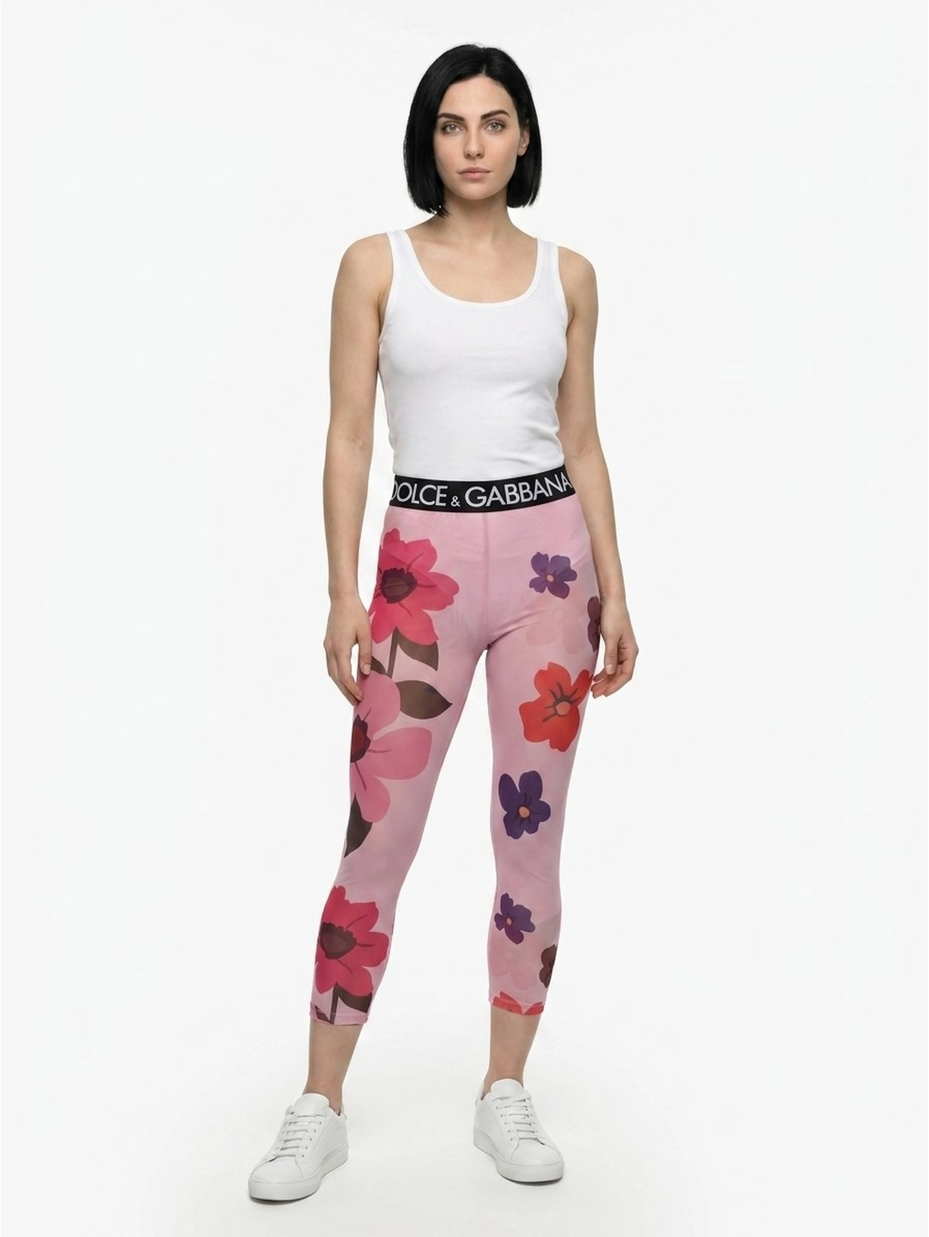 Multicolor Elastane Leggings
