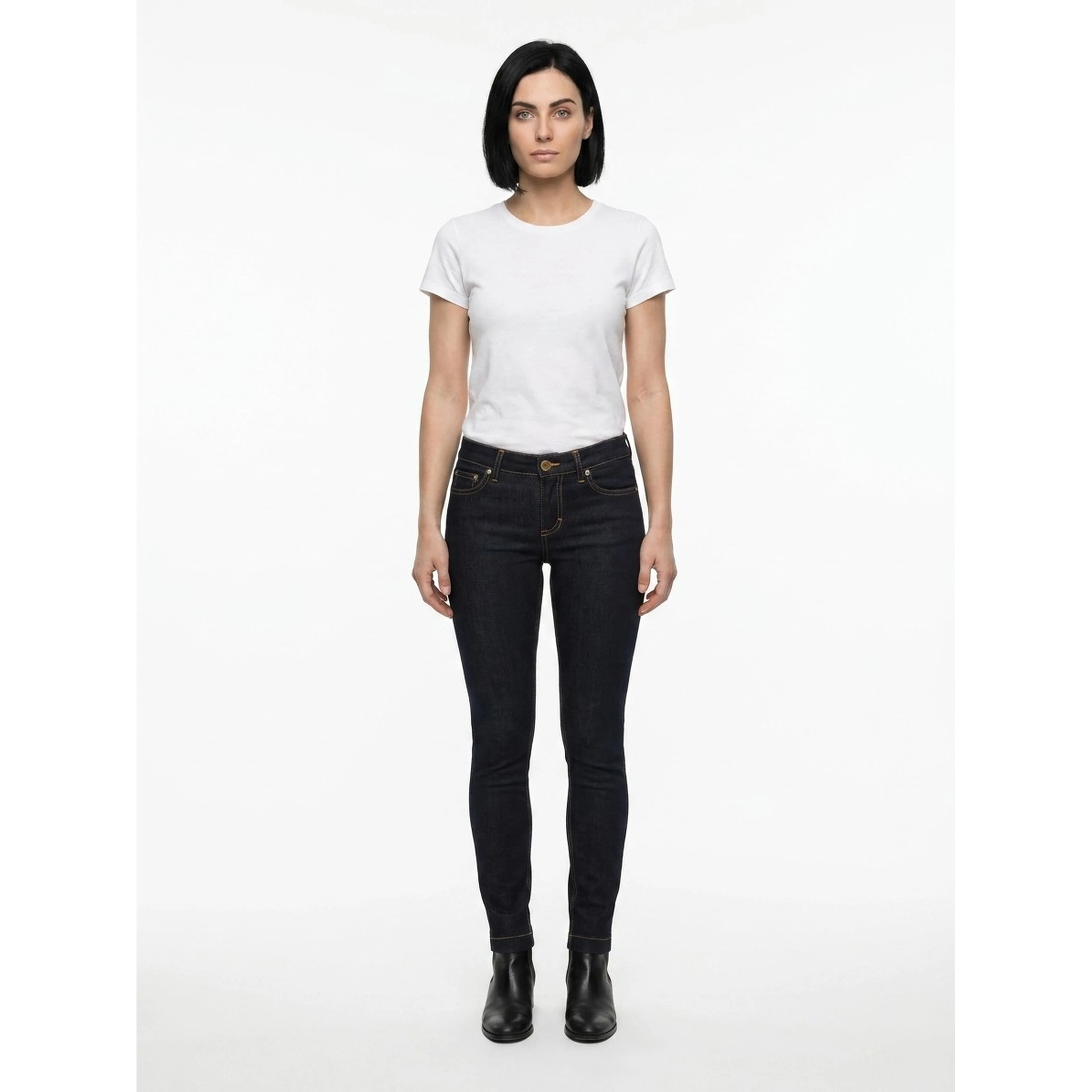 Blue Cotton Skinny Jeans