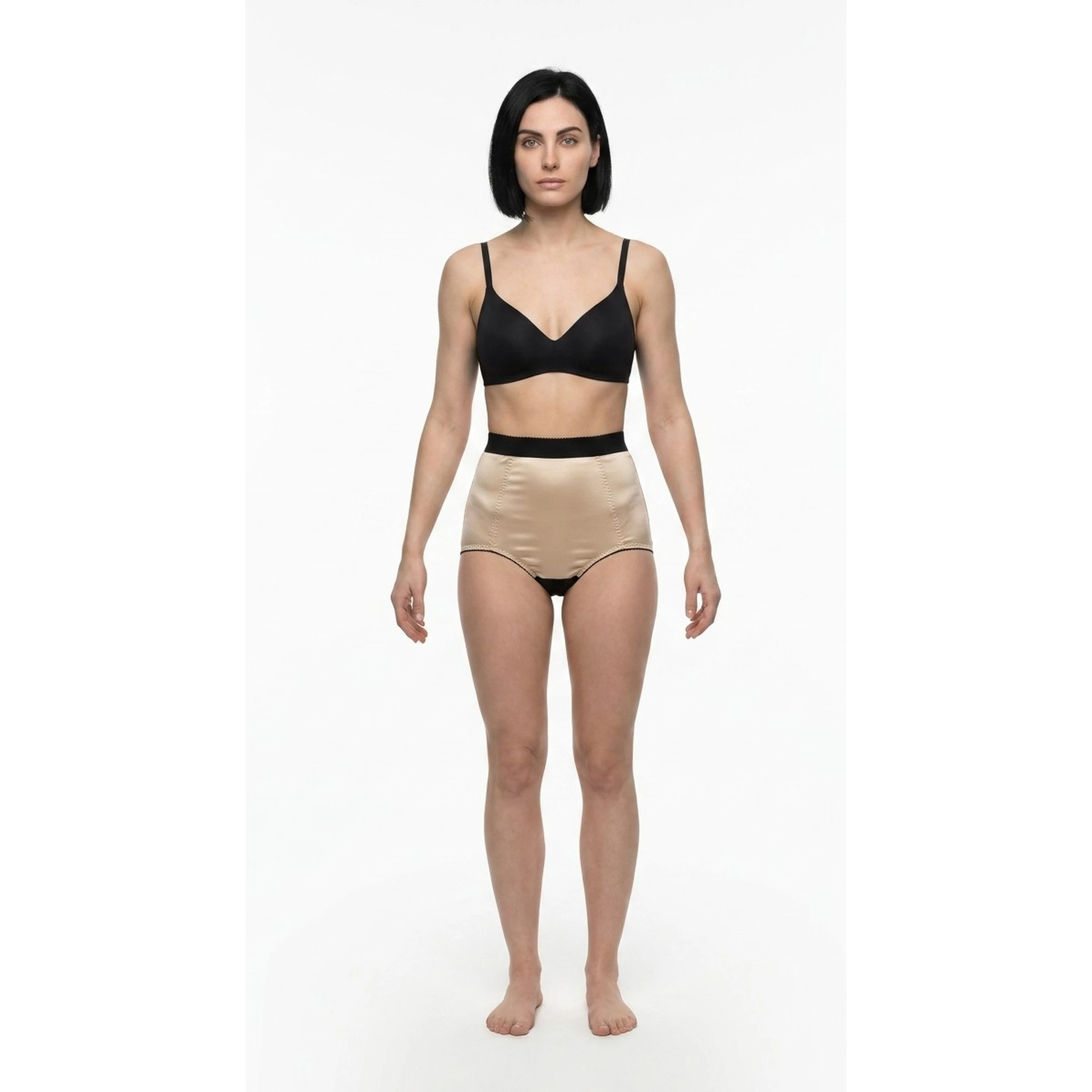Beige Silk Briefs
