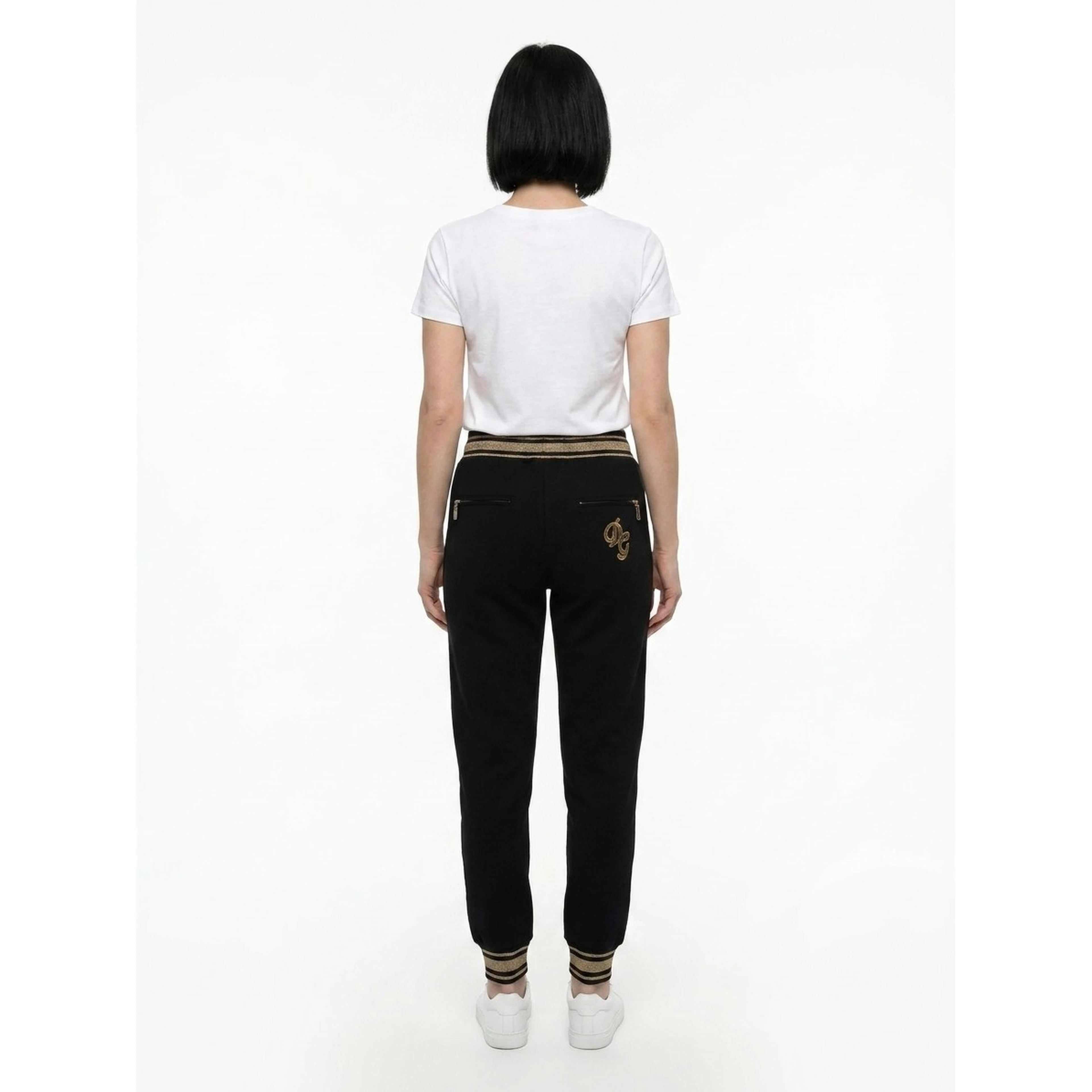 Black Cotton Casual Pants
