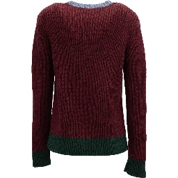 Burgundy Ribbed Knit Sweater