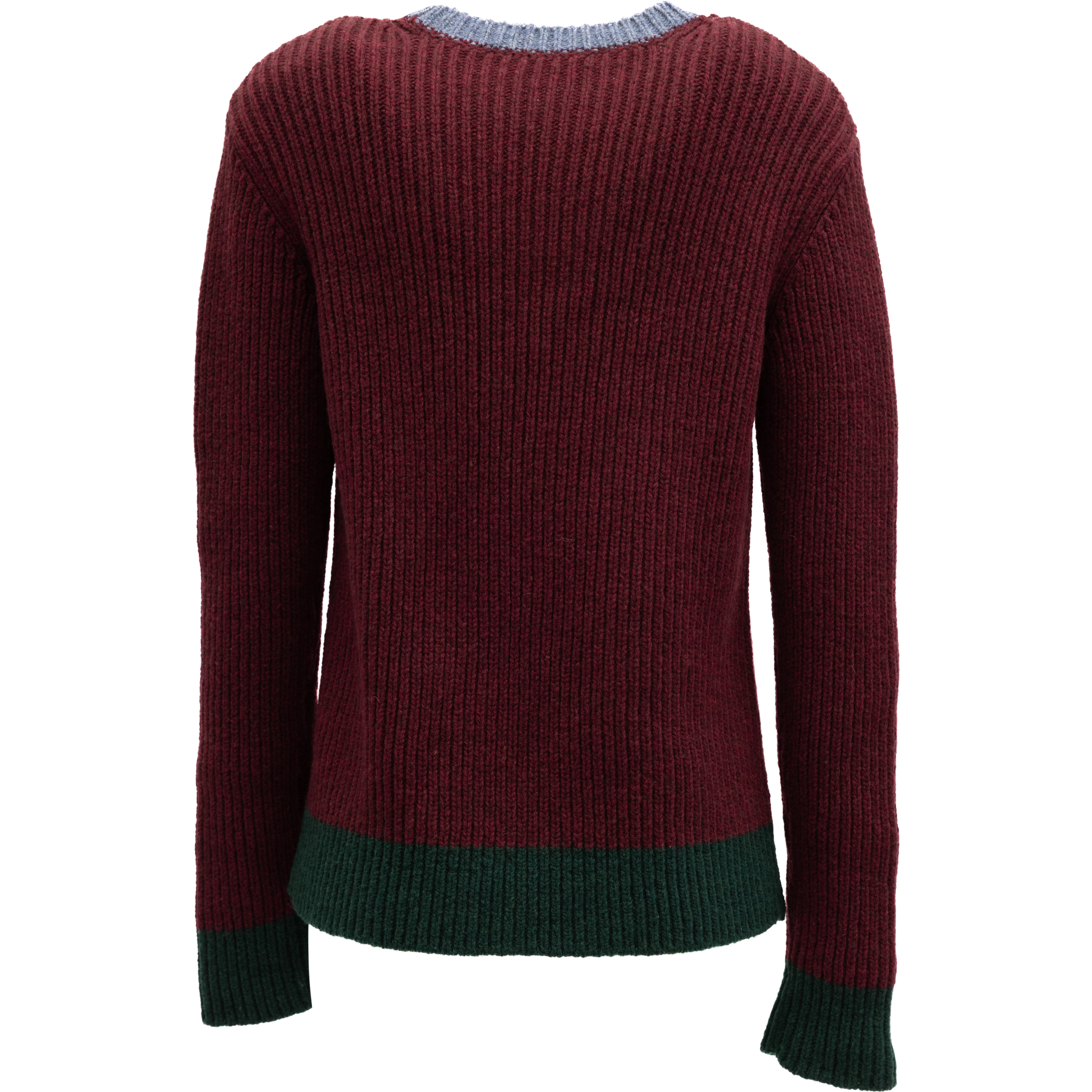 Burgundy Ribbed Knit Sweater