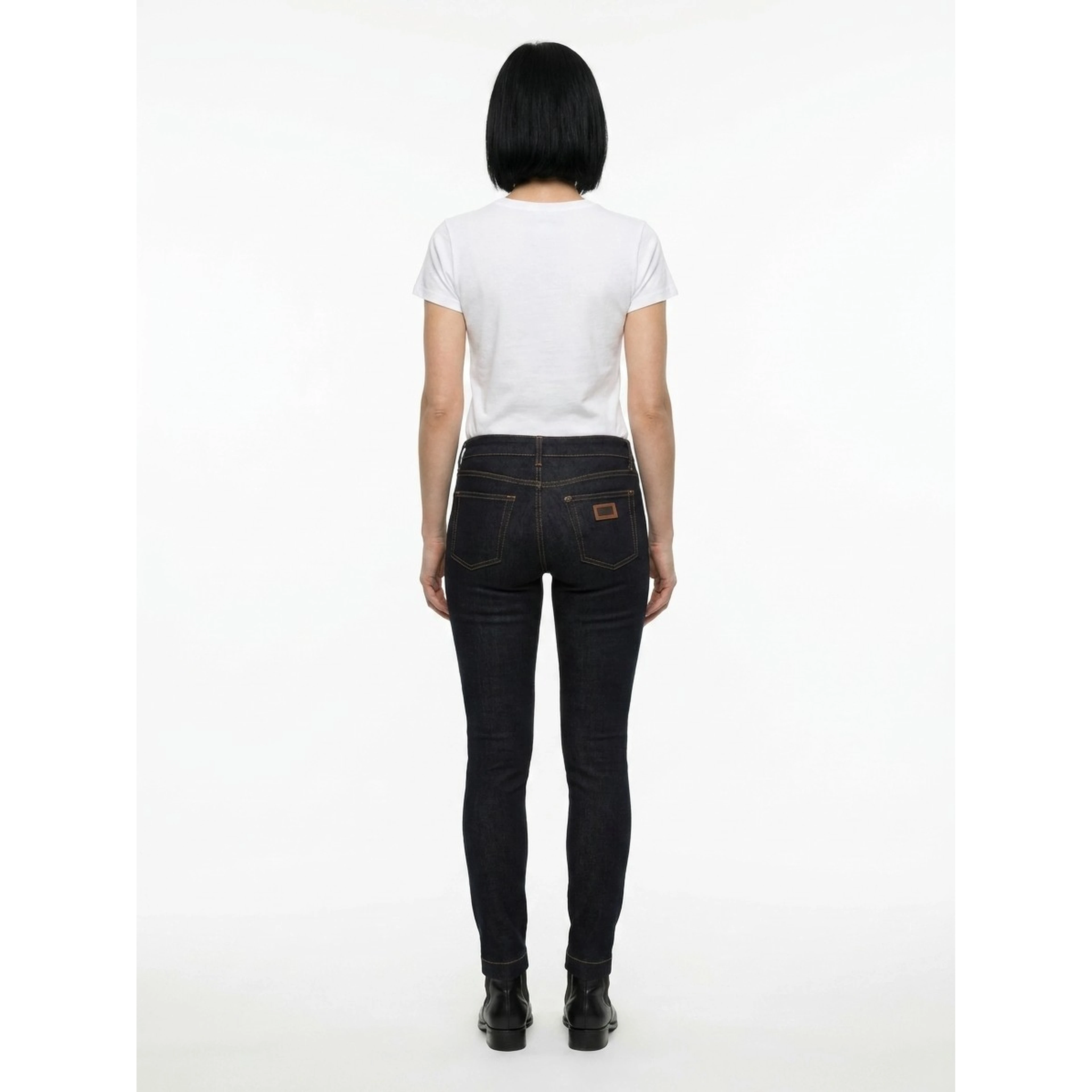 Blue Cotton Skinny Jeans