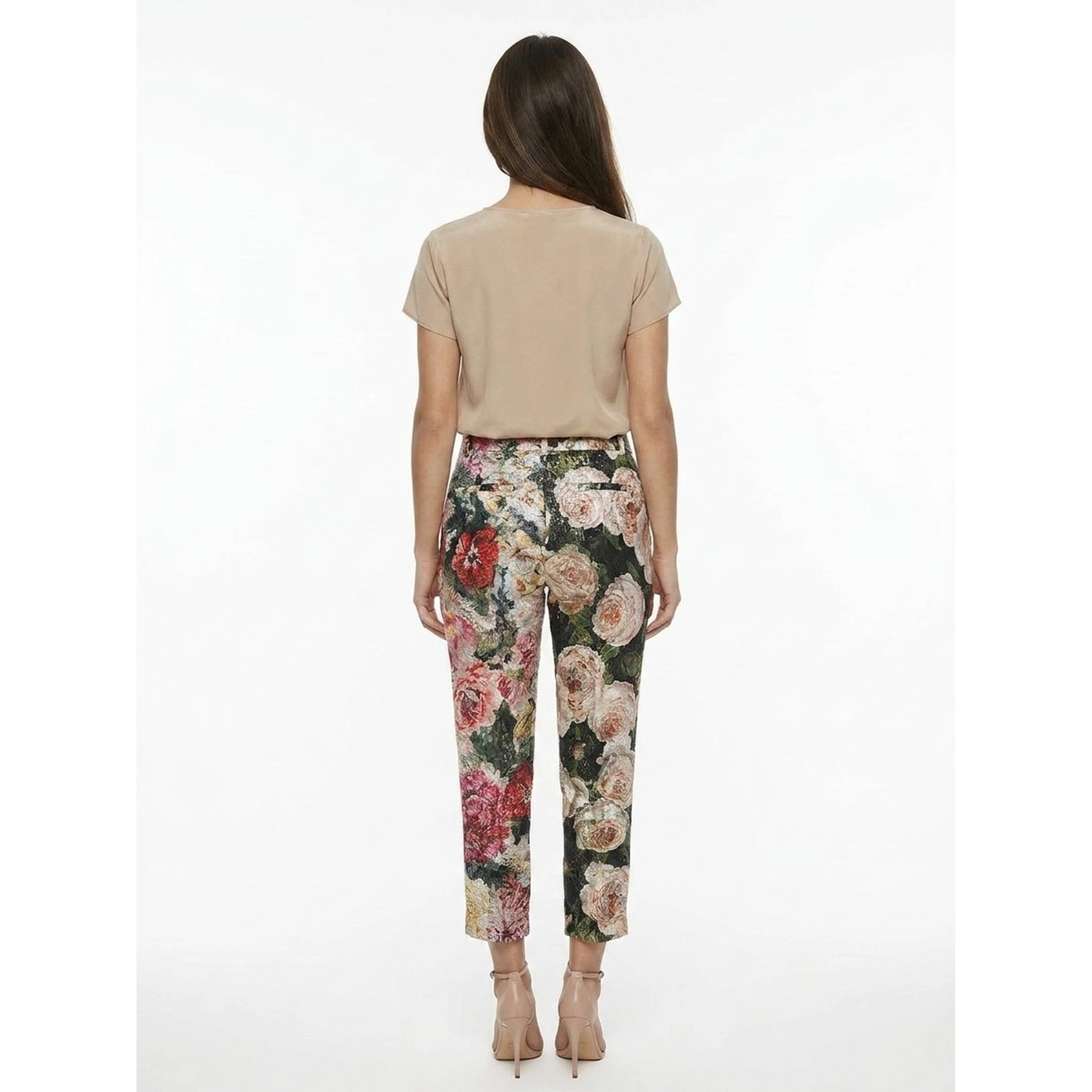 Multicolor Cotton Casual Pants