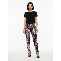 Multicolor Metallic Fibre Dress Pants