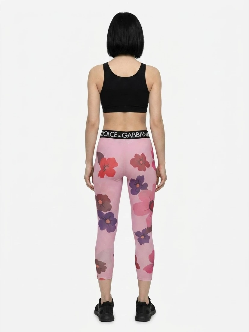 Multicolor Elastane Leggings