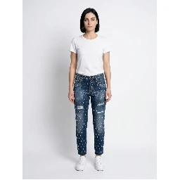 Multicolor Cotton Boyfriend Jeans