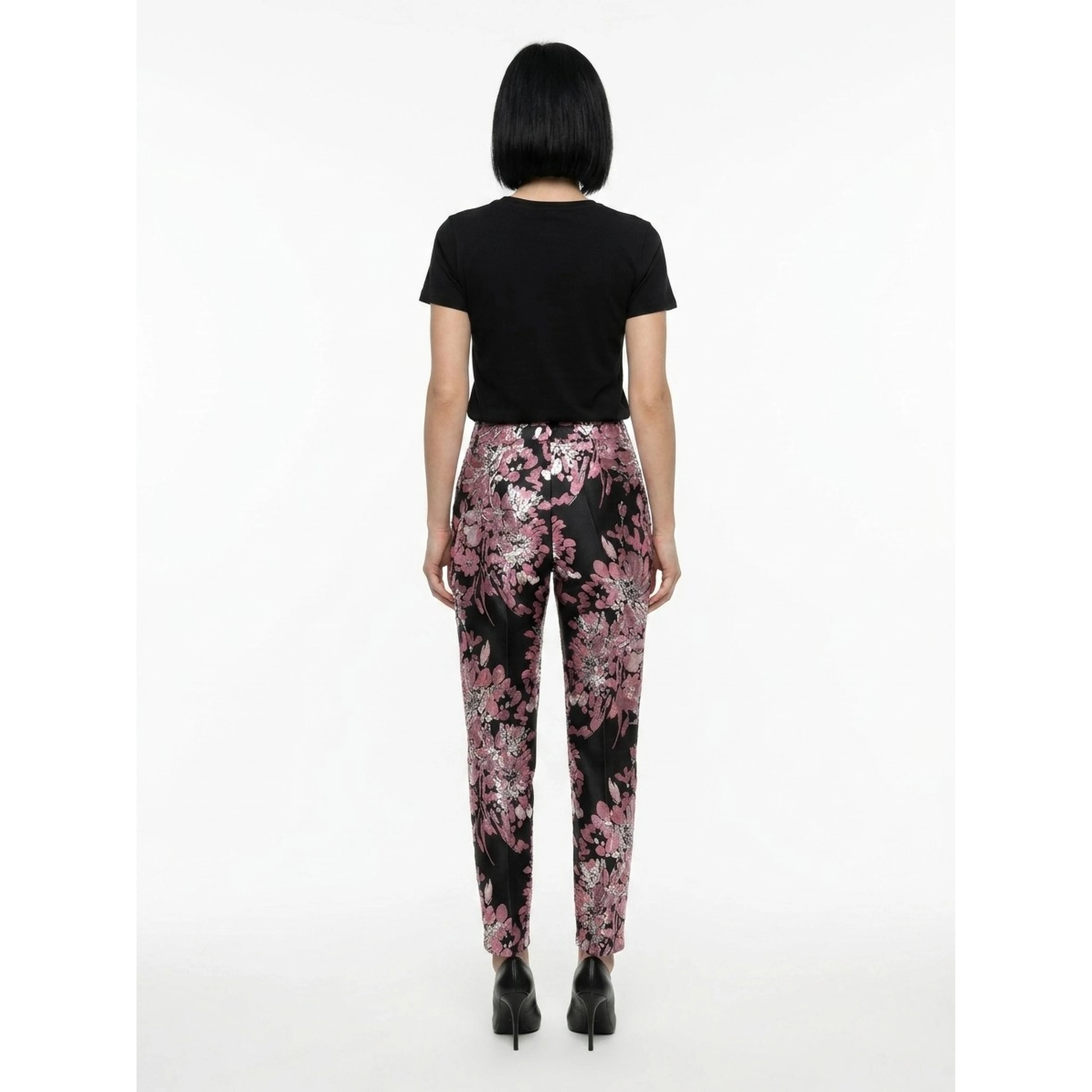 Multicolor Metallic Fibre Dress Pants