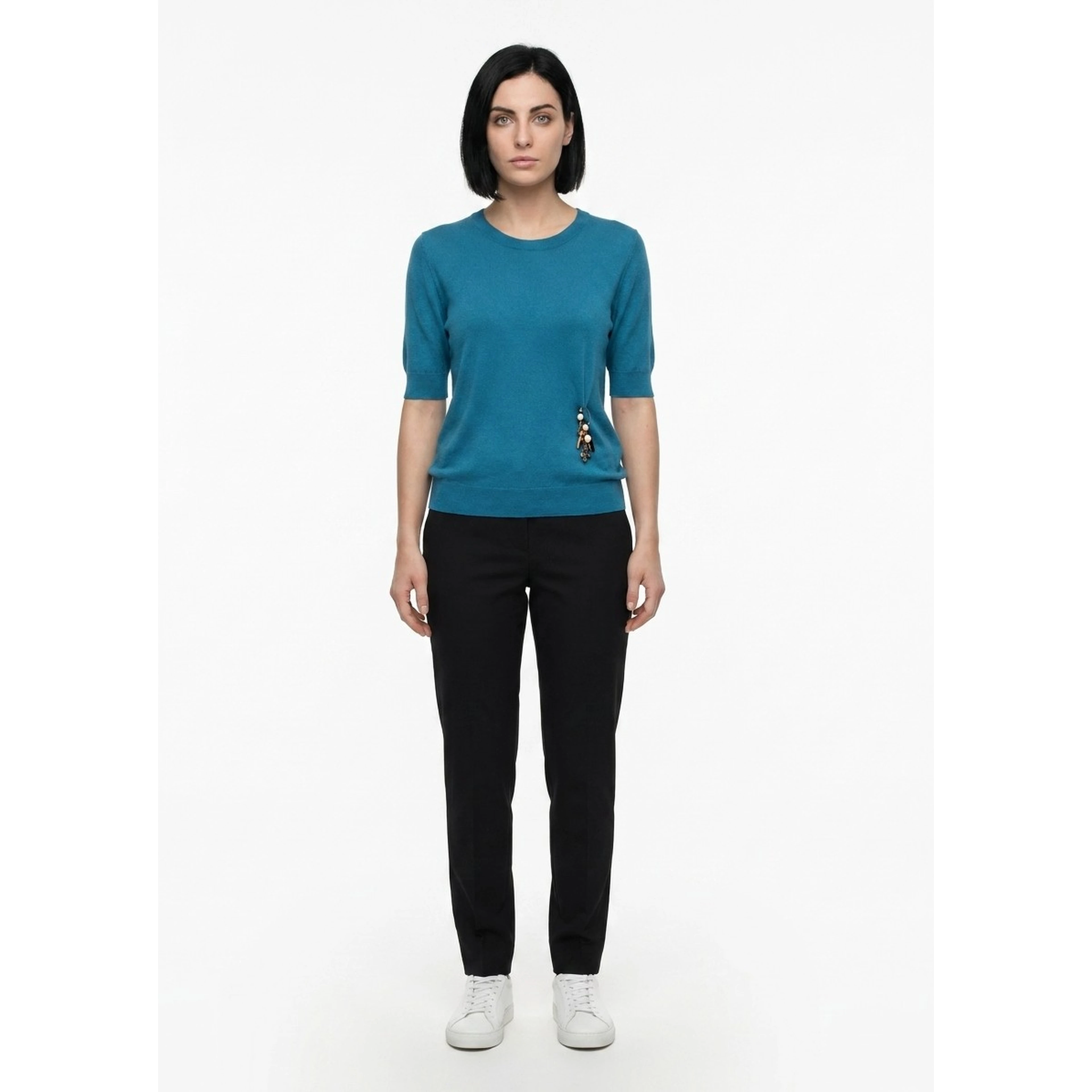 Light Blue Silk Sweatshirt