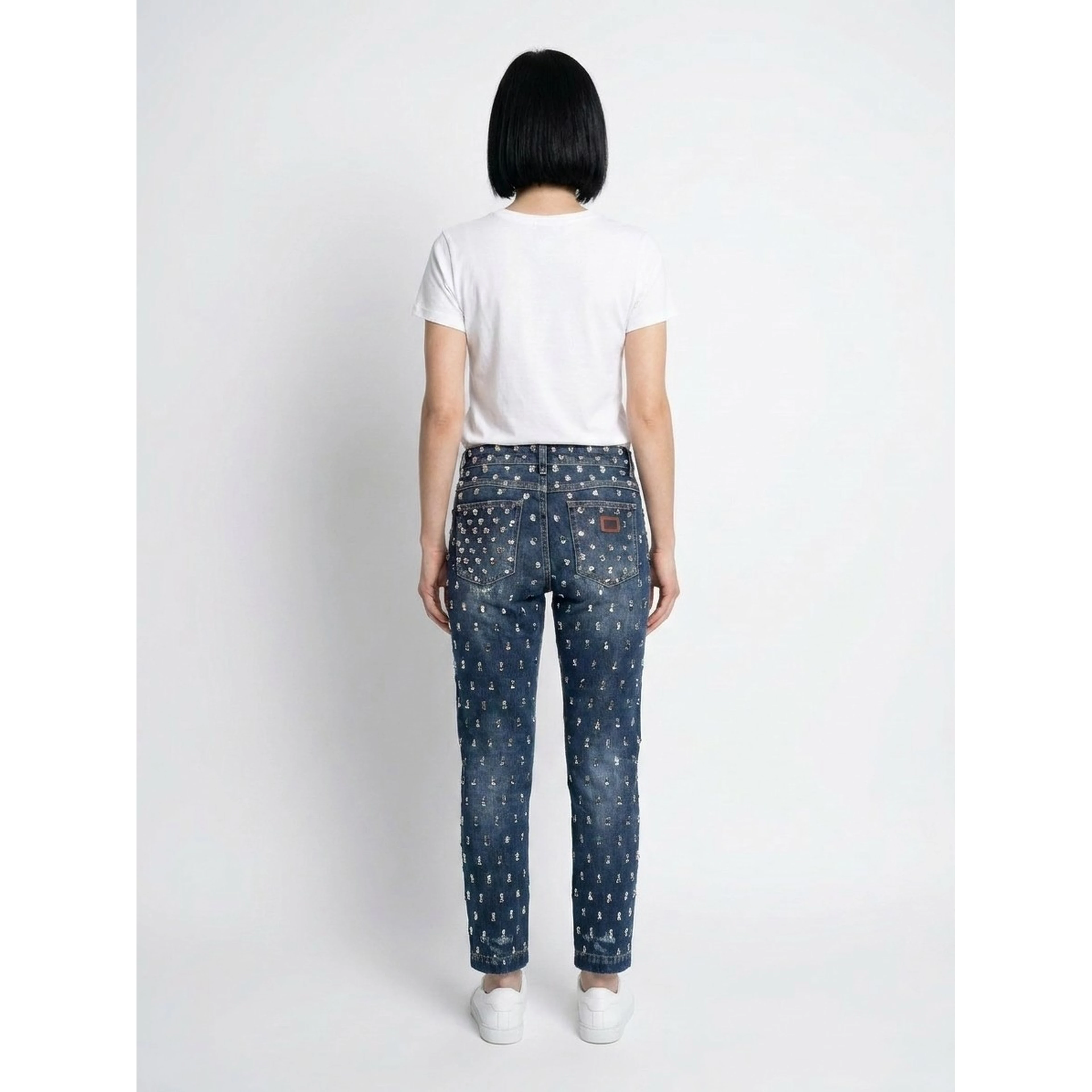 Multicolor Cotton Boyfriend Jeans