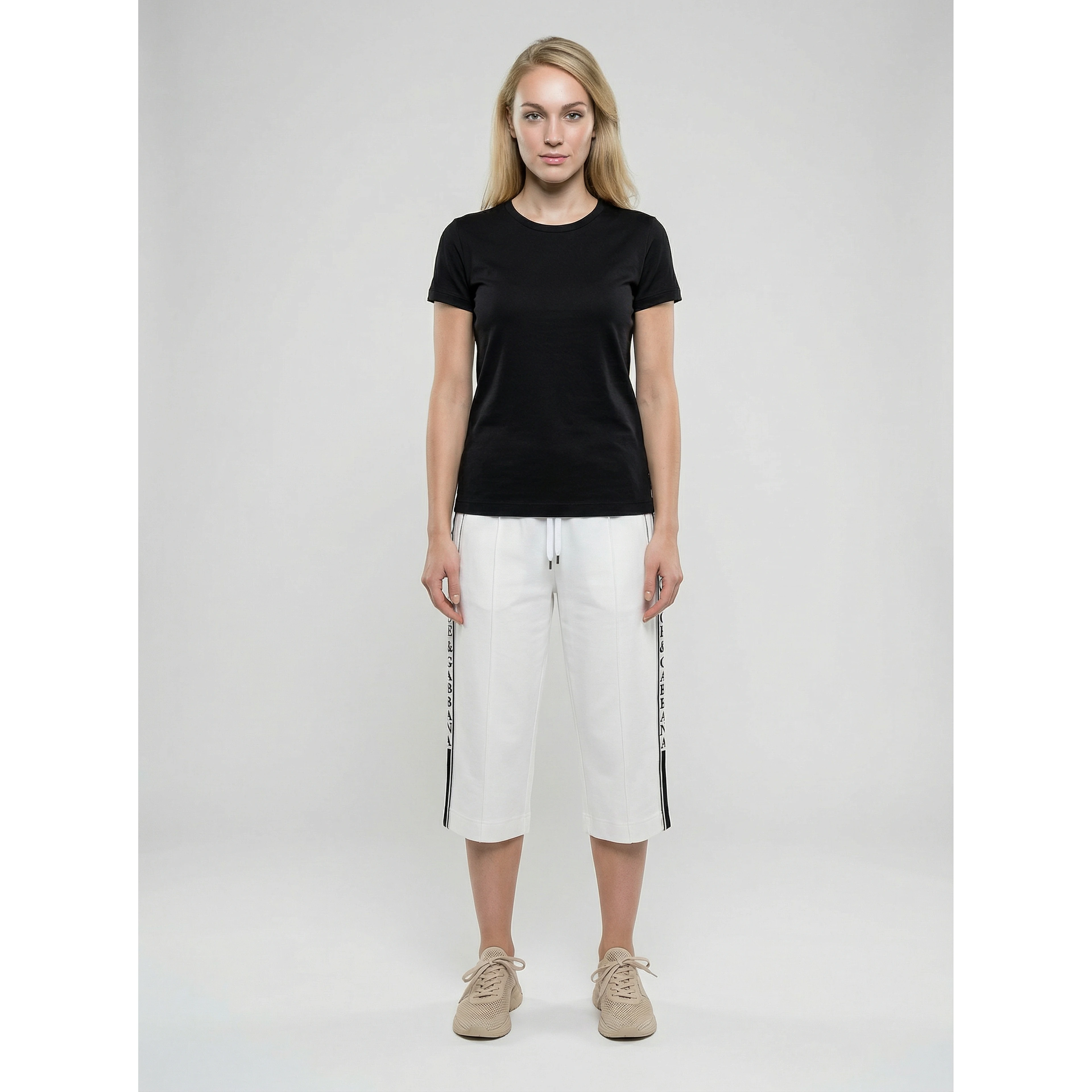 White Elastane T-Shirt
