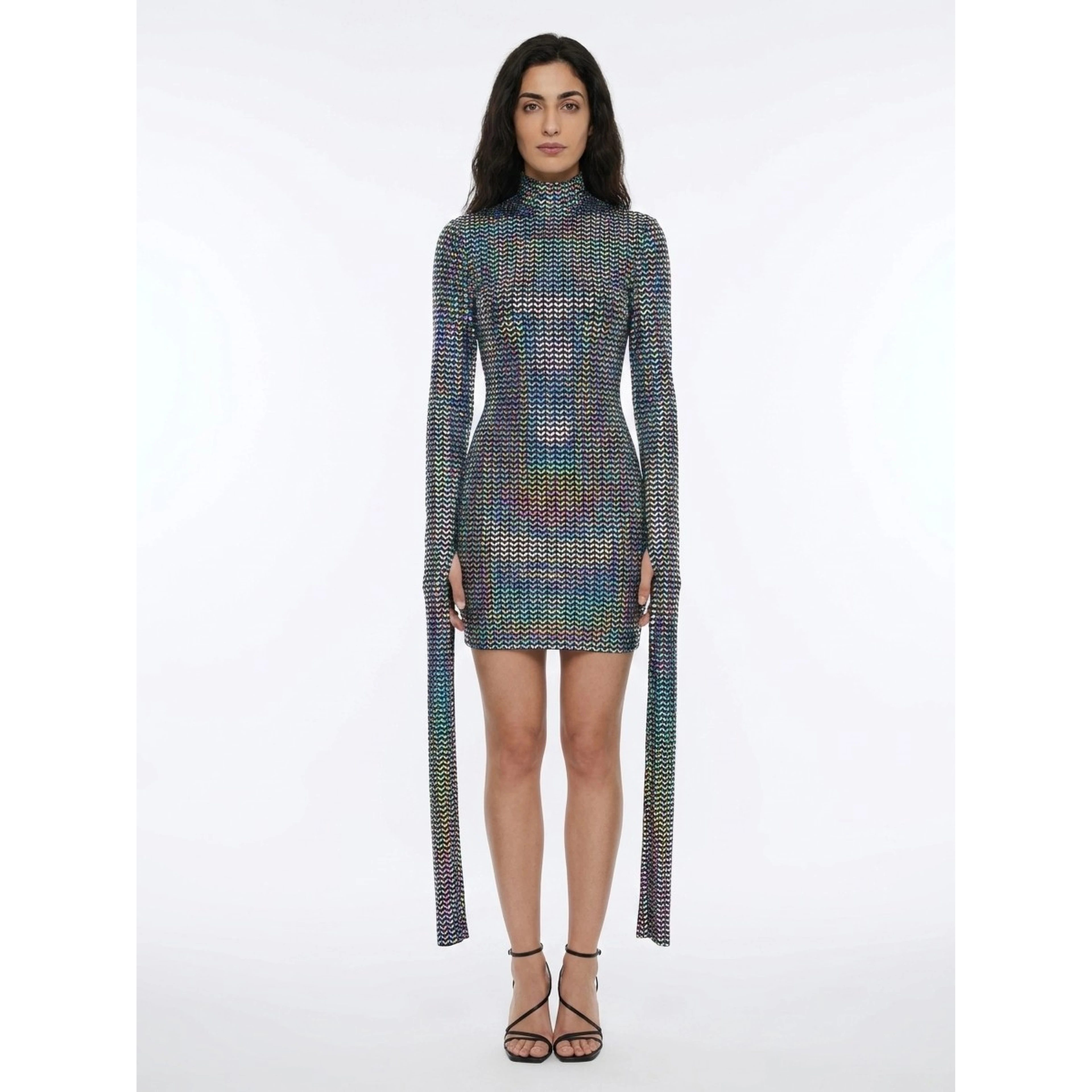 Silver Elastane Turtleneck
