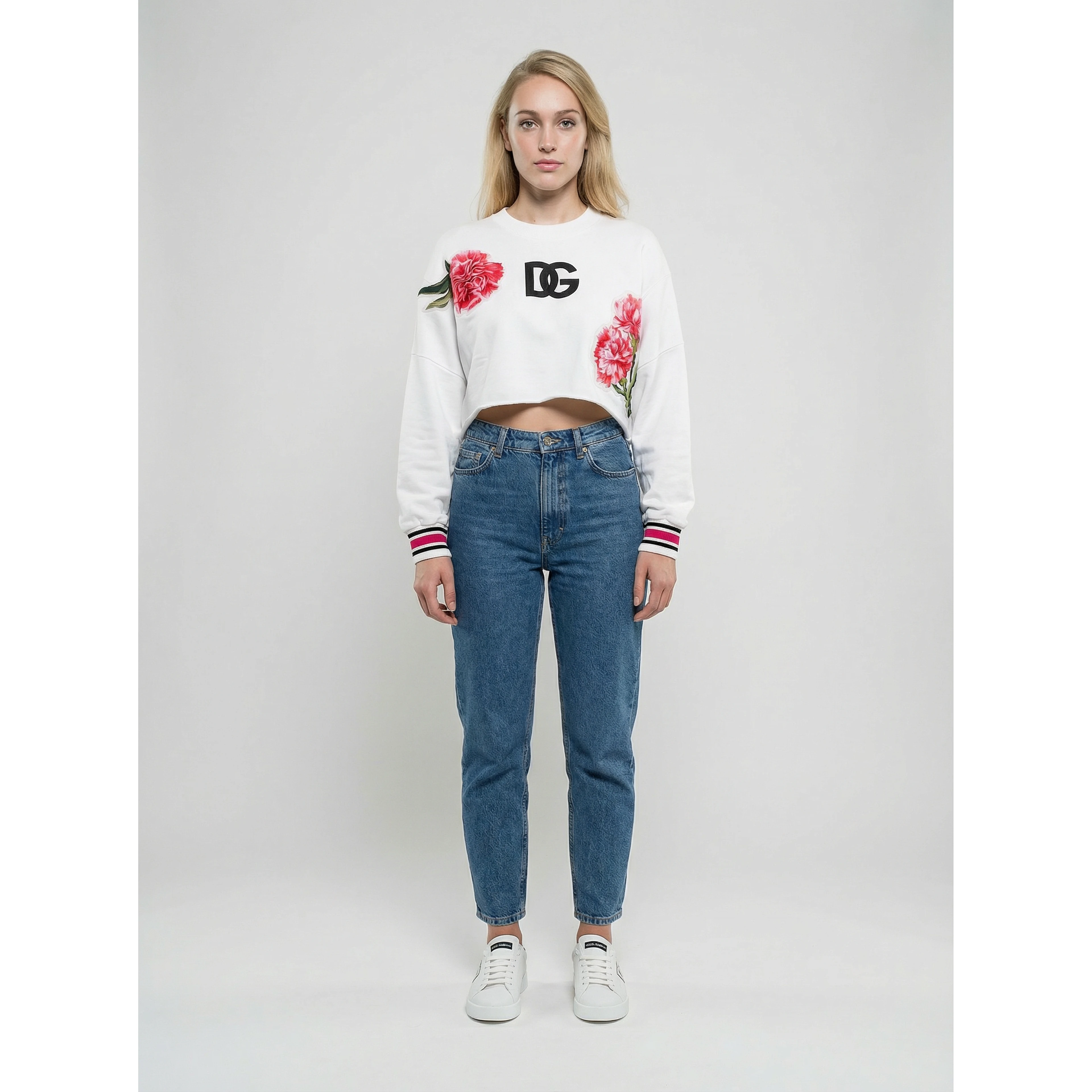 White Cotton Sweatshirt