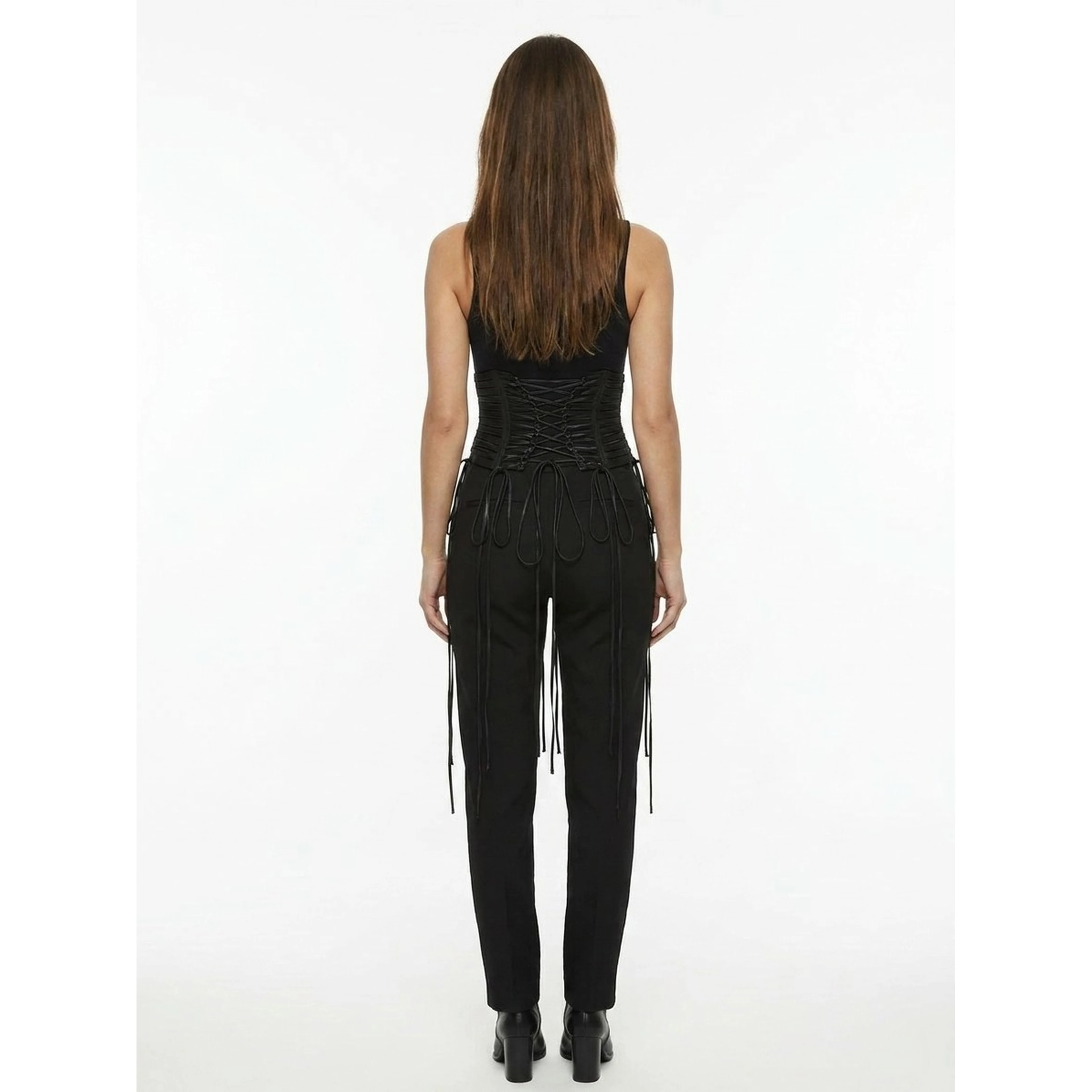 Black Lambskin High-Waist Belt
