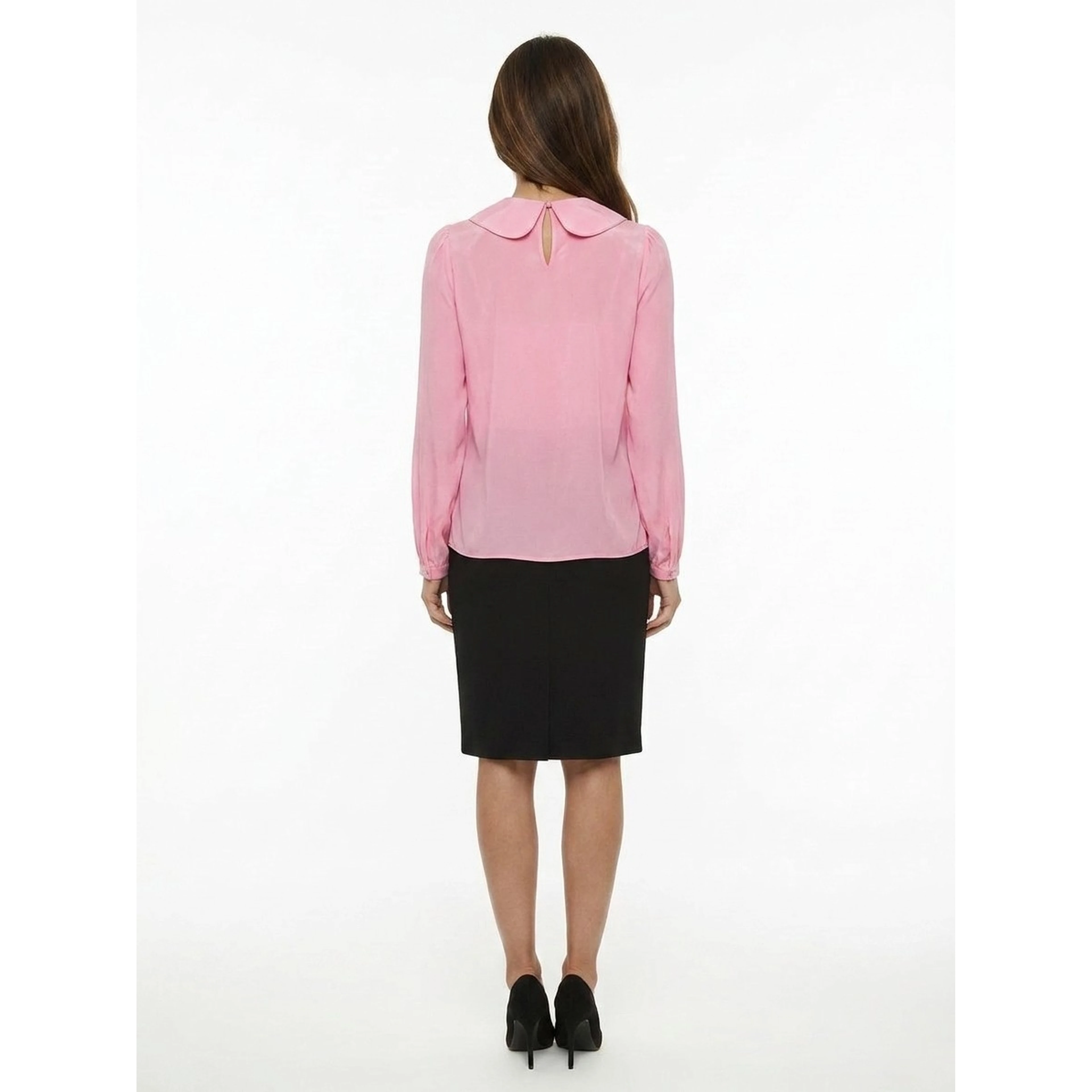 Pink Elastane Blouse