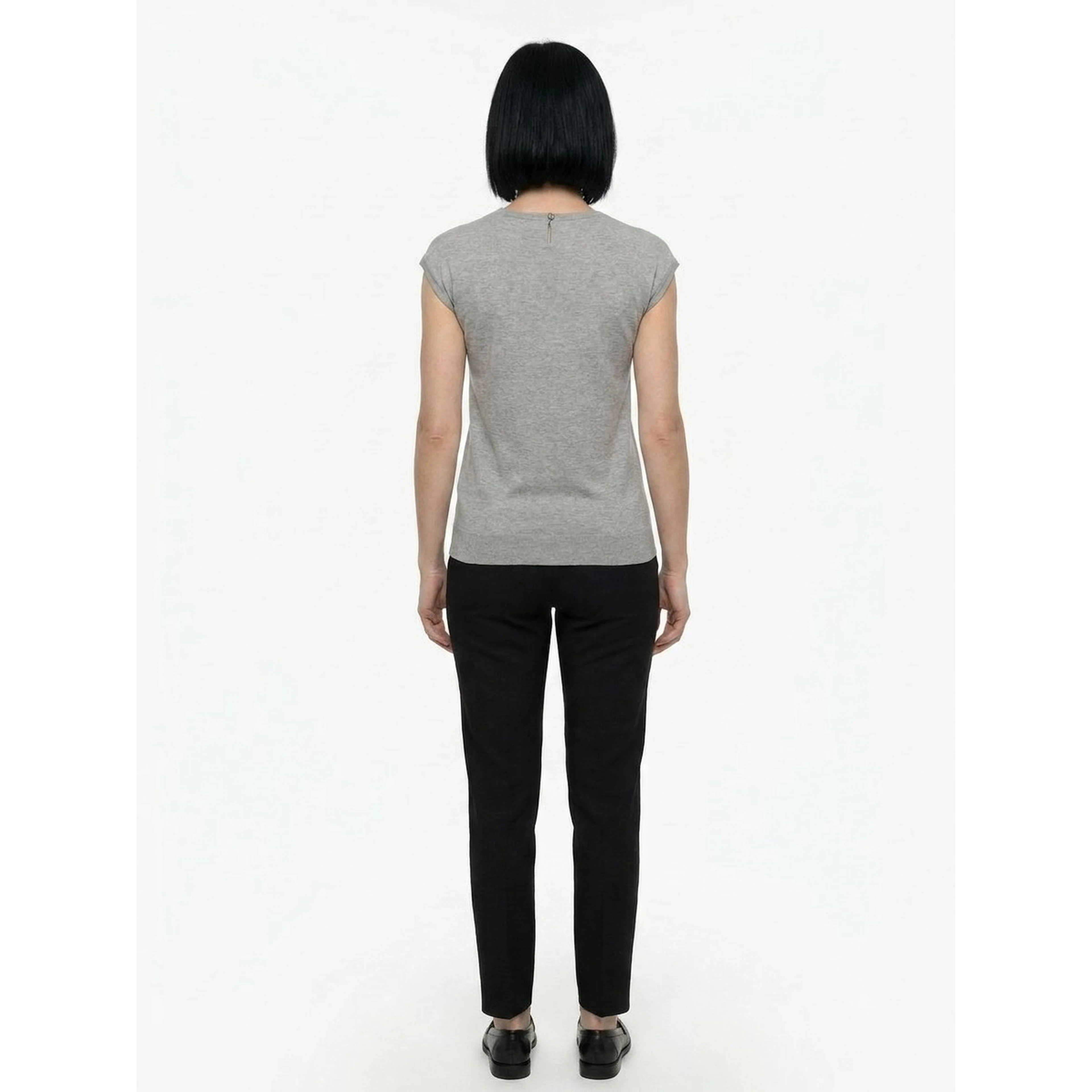 Gray Polyamide T-Shirt