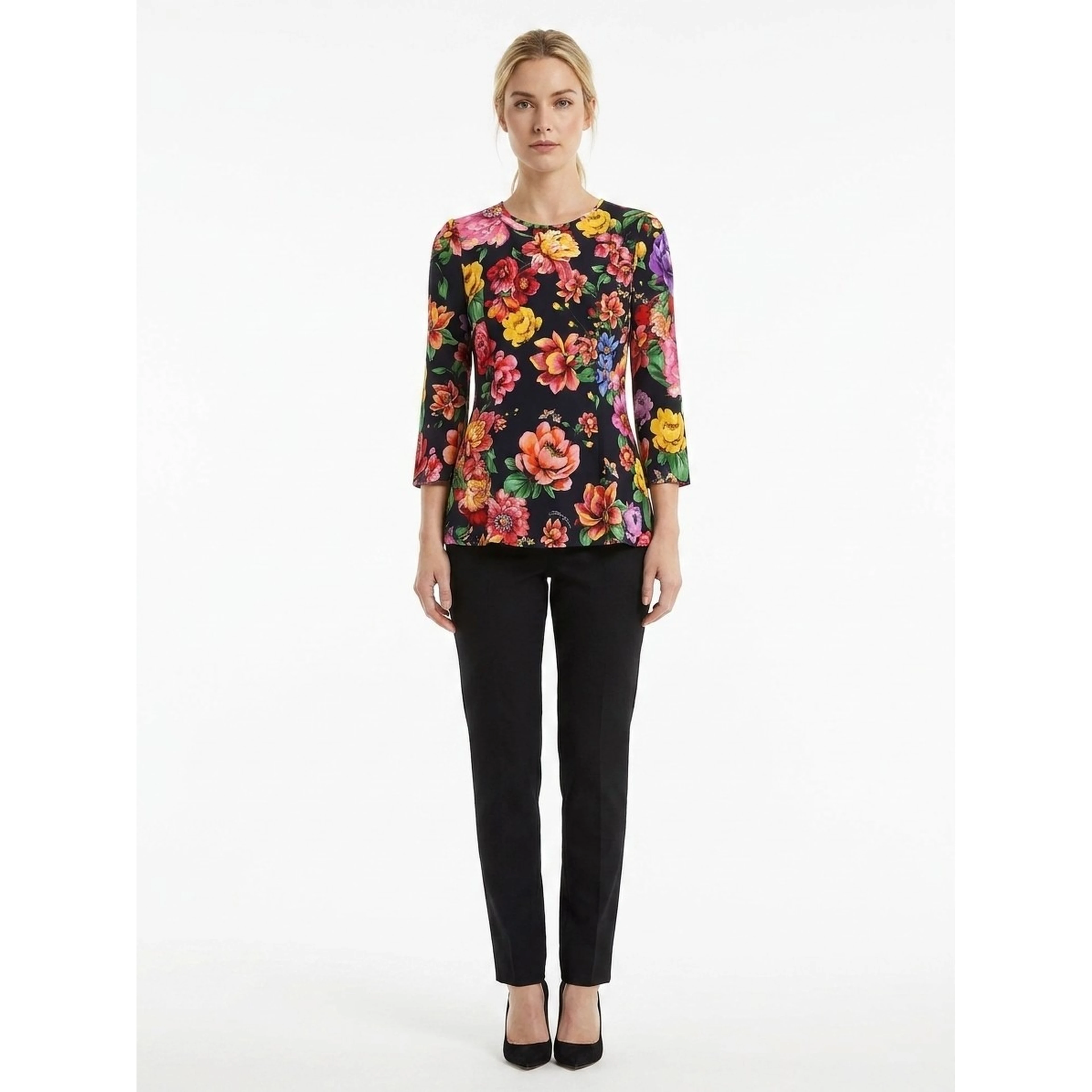 Multicolor Elastane Pattern Shirt