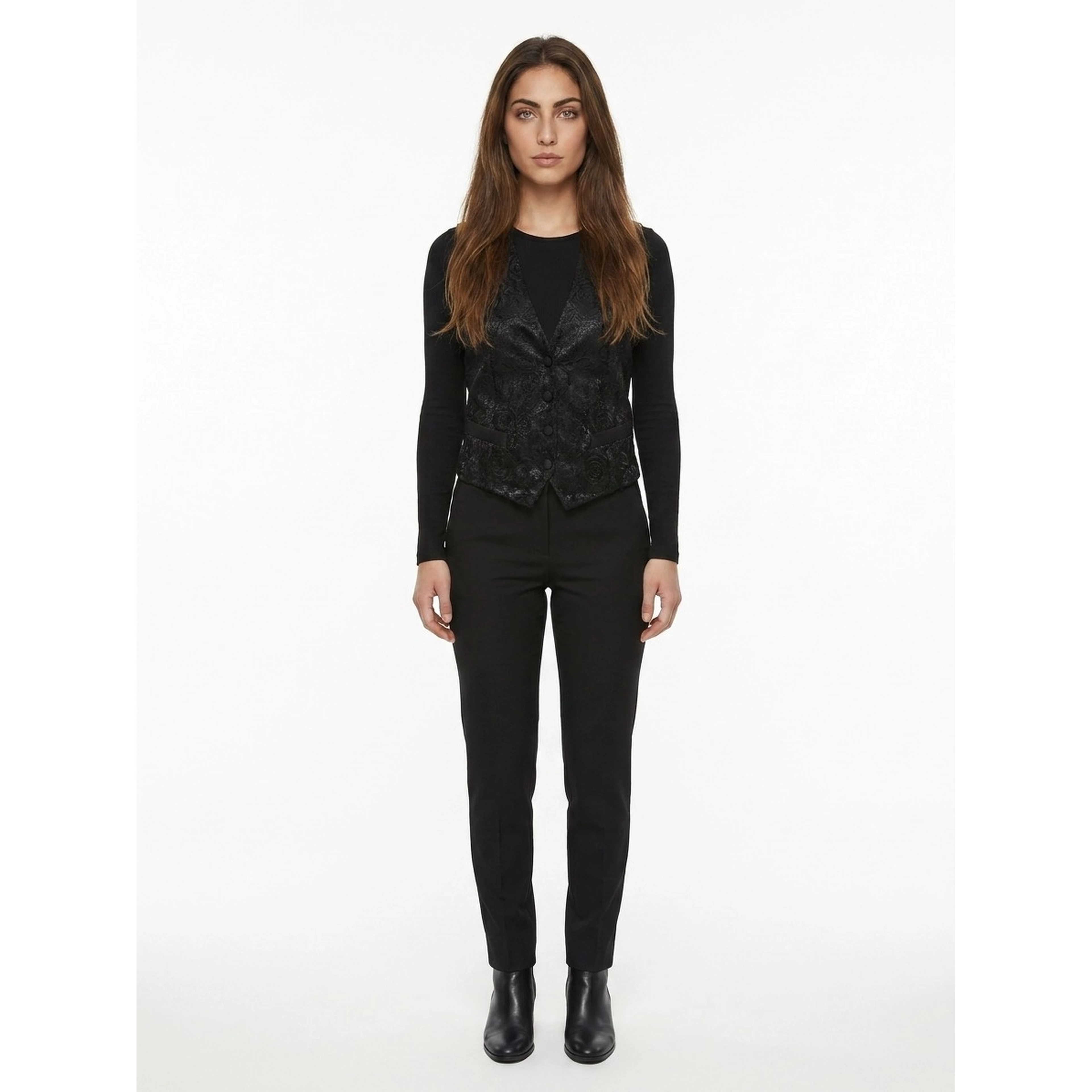 Black Cotton Waistcoat
