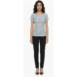 Light Blue Polyamide Blouse