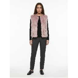 Pink Silk Sleeveless Jacket
