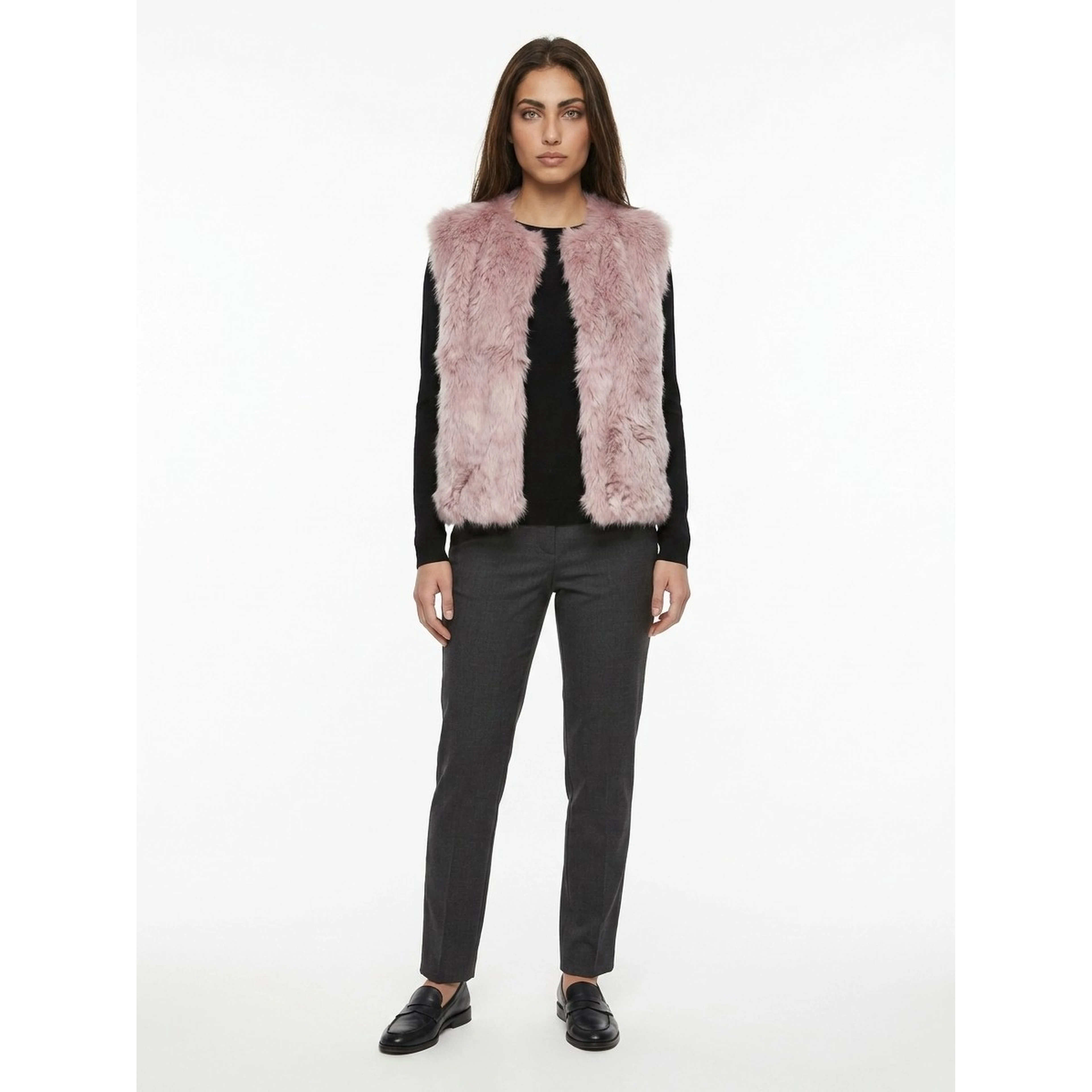 Pink Silk Sleeveless Jacket