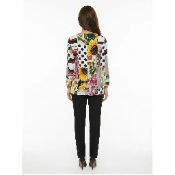 Multicolor Elastane Pattern Shirt