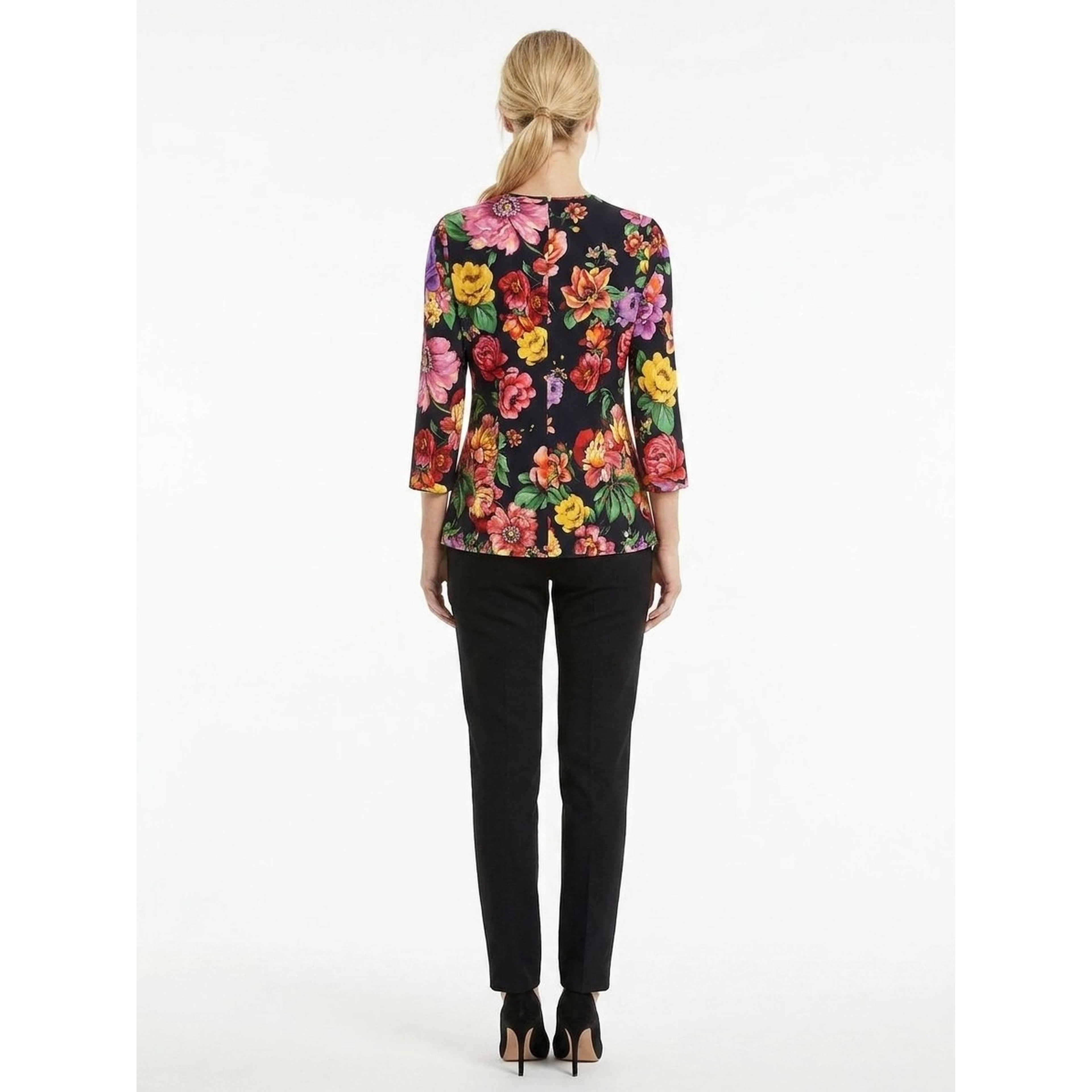 Multicolor Elastane Pattern Shirt