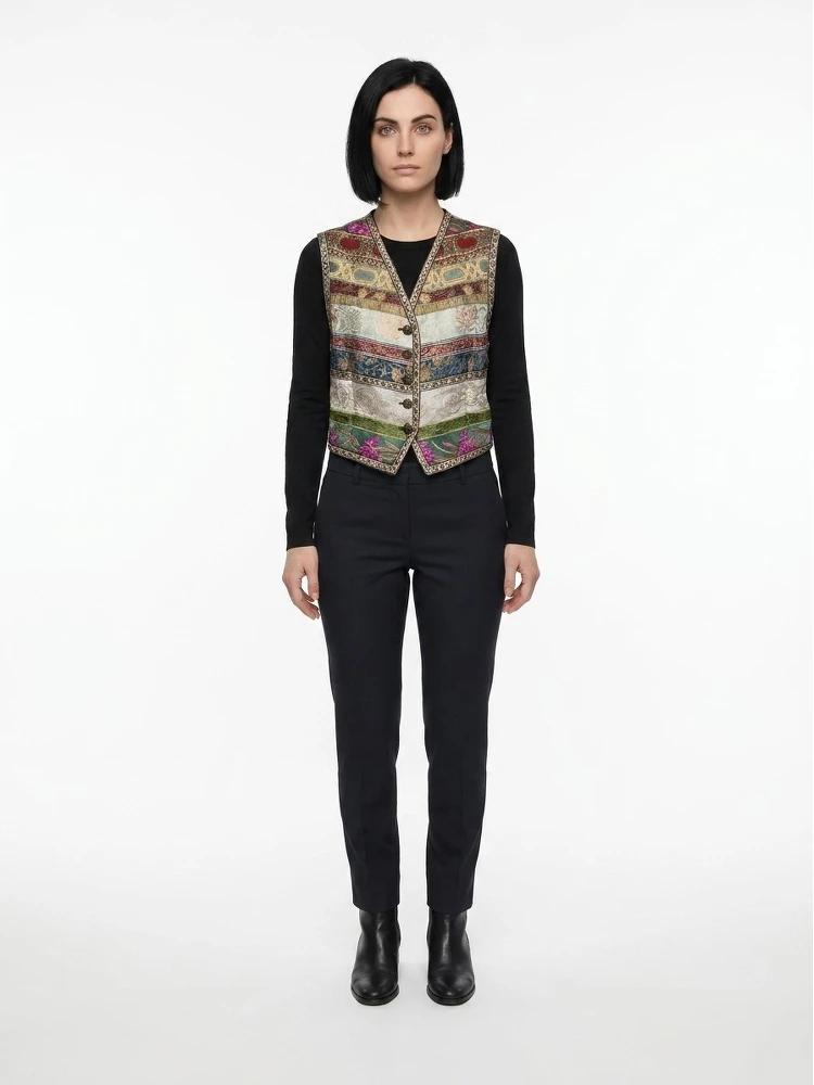 Multicolor Polyamide Waistcoat